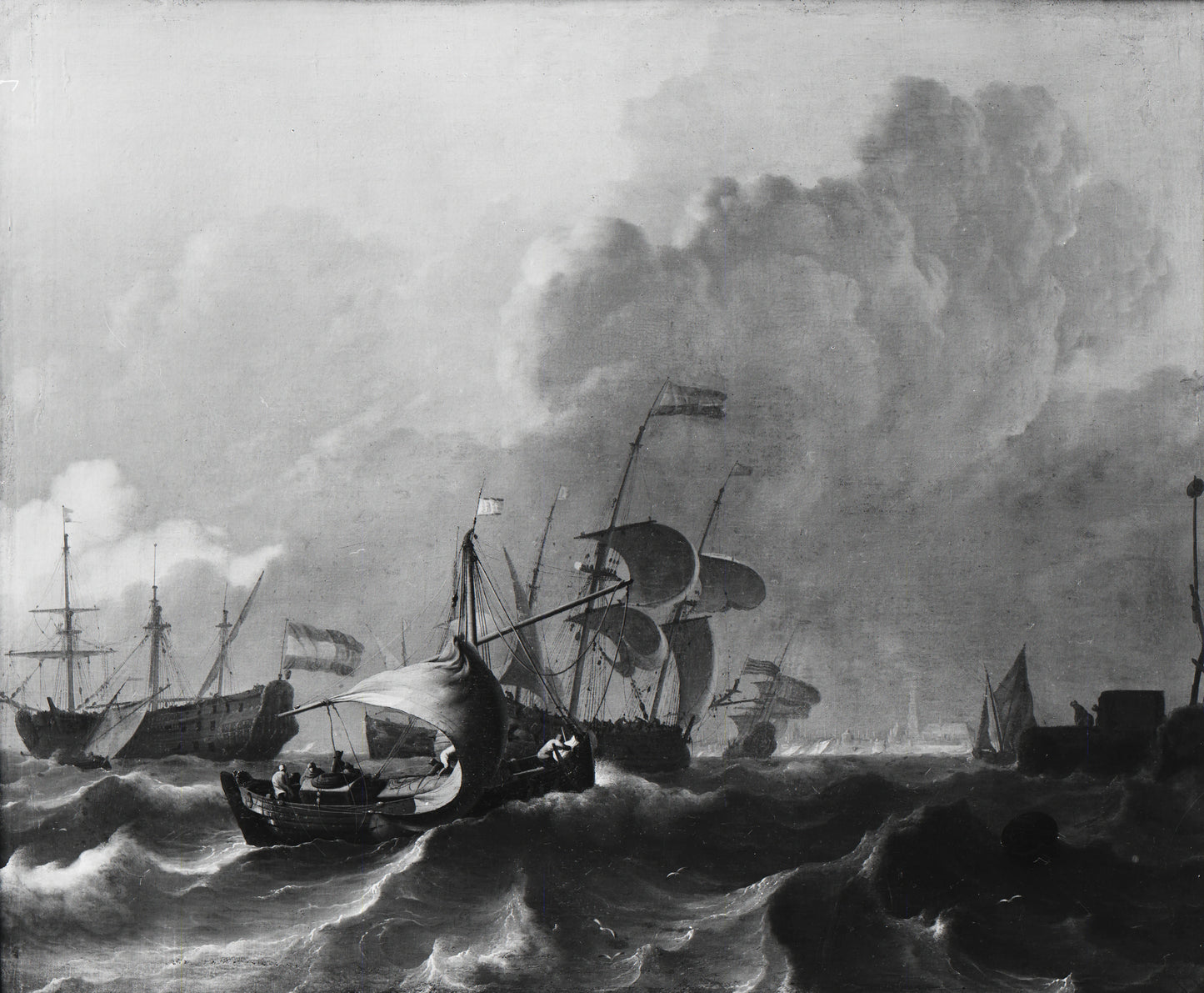 The Y off Amsterdam – Ludolf Bakhuysen Vintage Seascape Art Print | Wall Art Poster