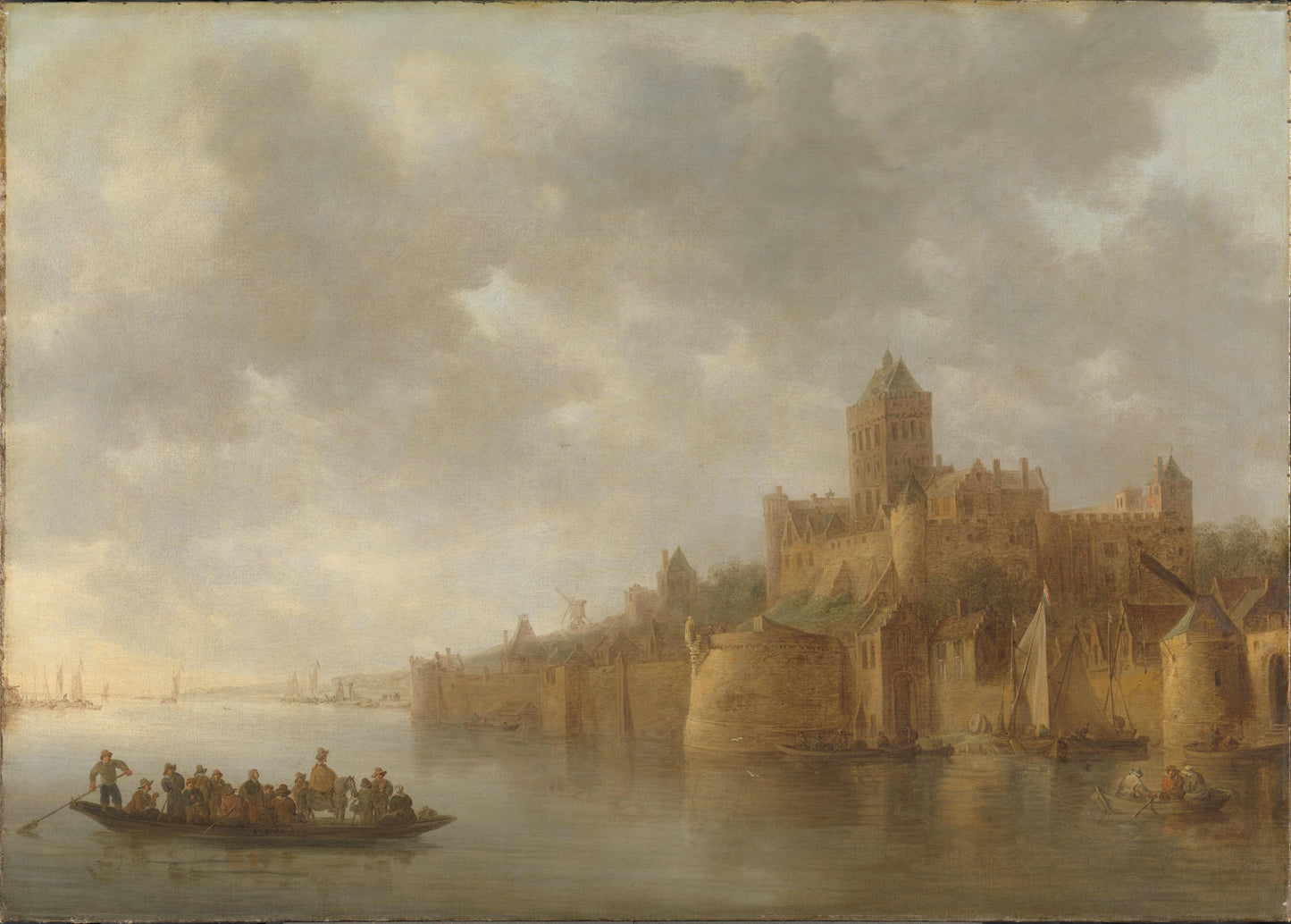 The Valkhof in Nijmegen – Jan van Goyen (signed by artist) Vintage Landscape Art Print | Wall Art Poster