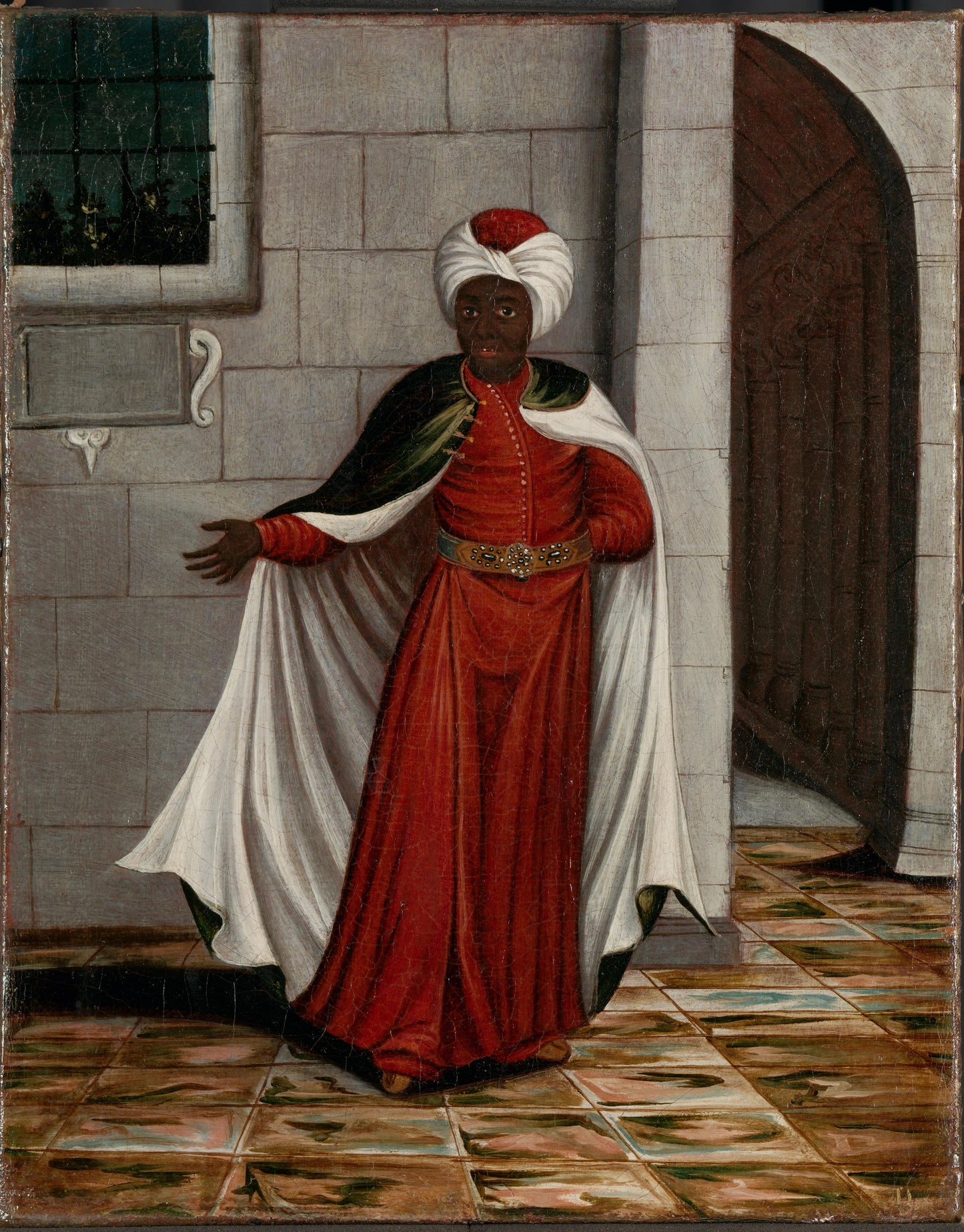 The Kislar Aghassi, Chief of the Black Eunuchs of the Sultan – workshop of Jean Baptiste Vanmour Vintage Art Print | Wall Art Poster