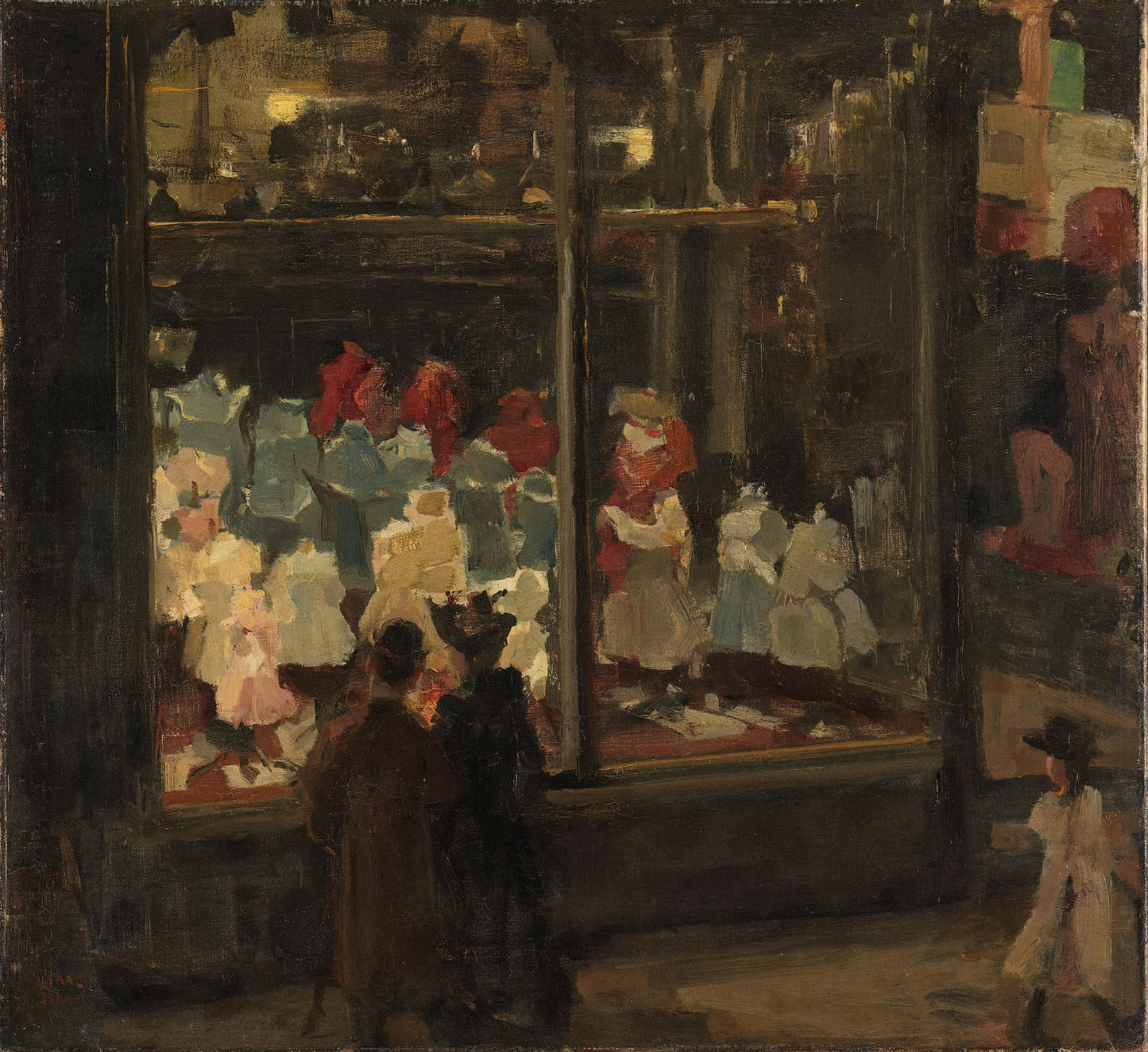 A Shop Window – Isaac Israels (mentioned on object) Vintage Cityscape Art Print | Wall Art Poster