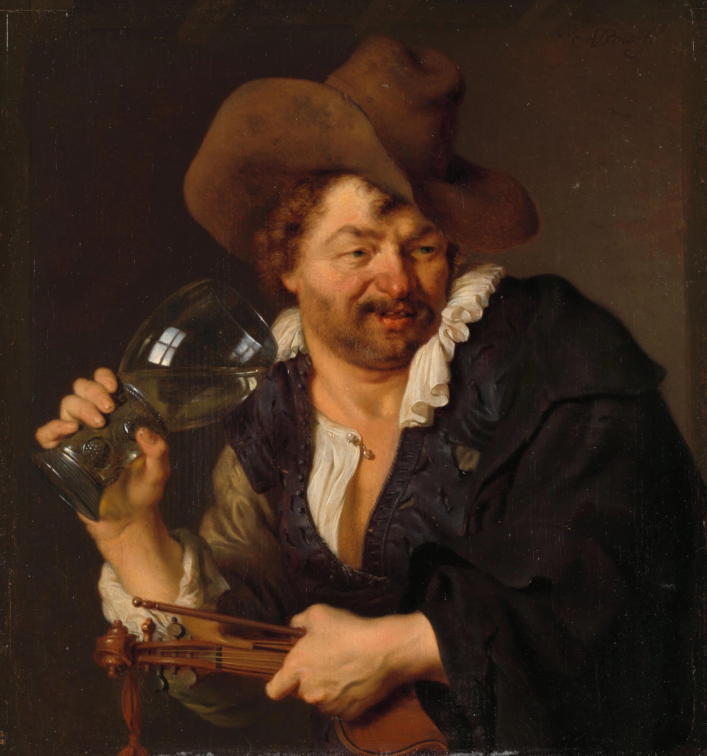 The Merry Fiddler – Ary de Vois Vintage Art Print | Wall Art Poster