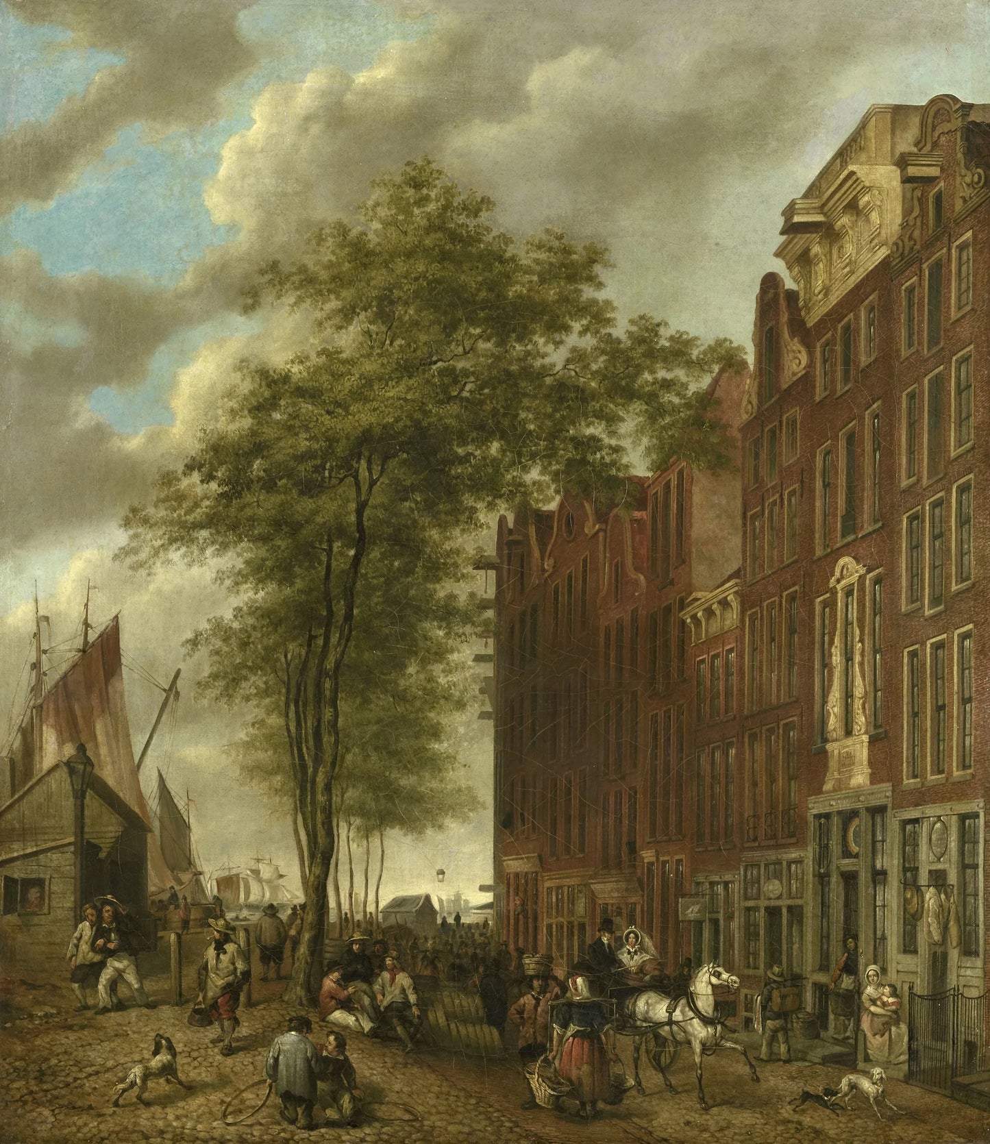 The Slijpsteenmarkt (Whetstone Market), Amsterdam – Willem Pieter Hoevenaar Vintage Cityscape Art Print | Wall Art Poster
