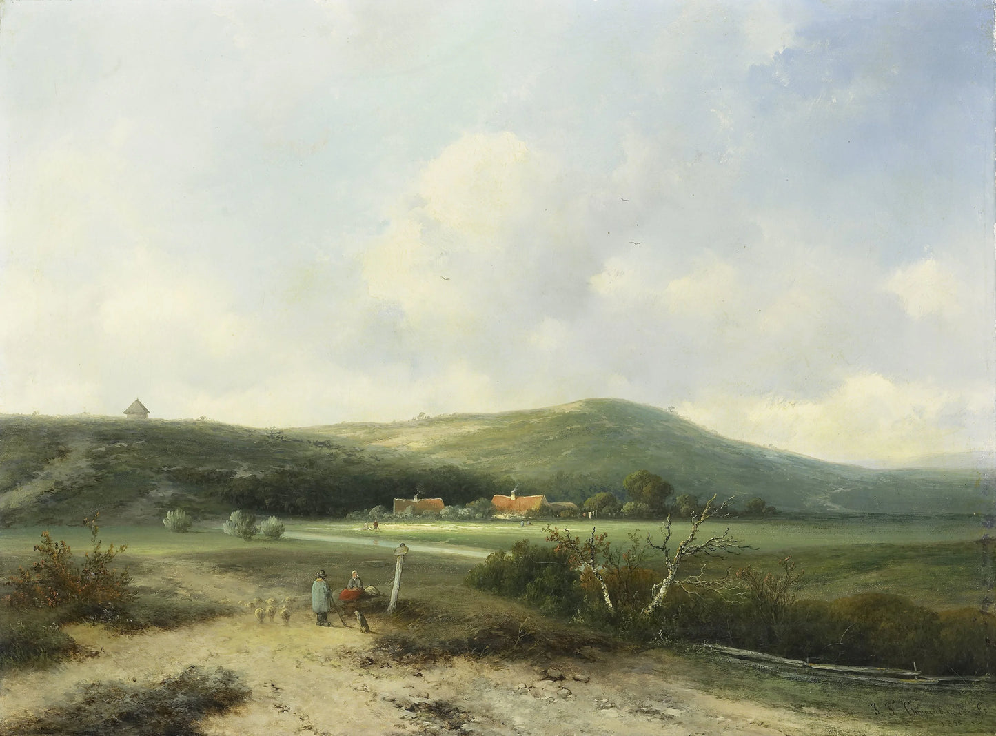 View in the Dunes – Johannes Franciscus Hoppenbrouwers (vermeld op object) Vintage Landscape Art Print | Wall Art Poster