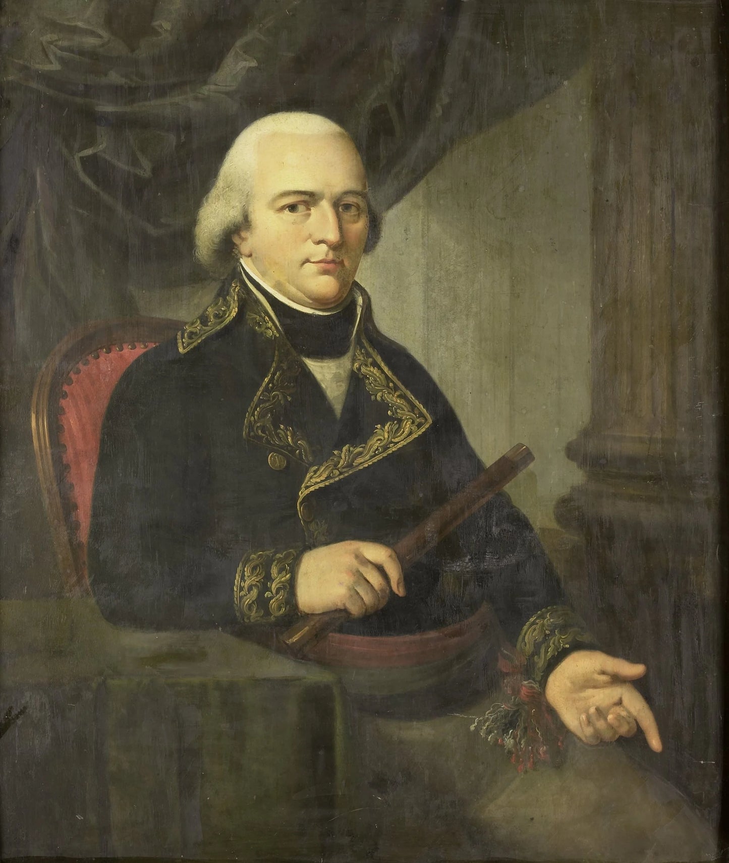 Portrait of Pieter Gerardus van Overstraten, Governor-General of the Dutch East Indies – attributed to Adriaan de Lelie Vintage Portrait Art Print | Wall Art Poster