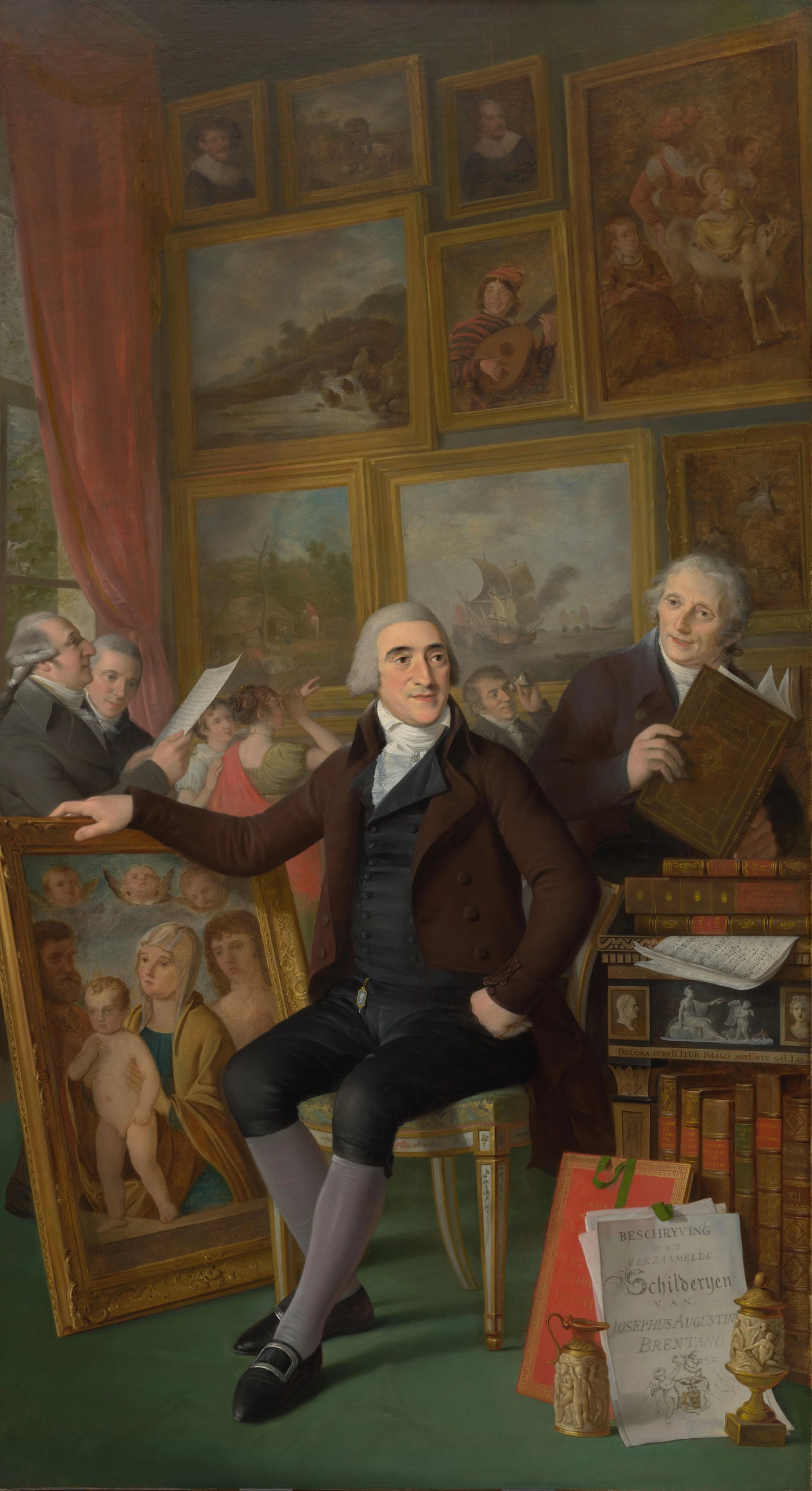 Portrait of the Collector Josephus Augustinus Brentano – Adriaan de Lelie (mentioned on object) Vintage Portrait Art Print | Wall Art Poster