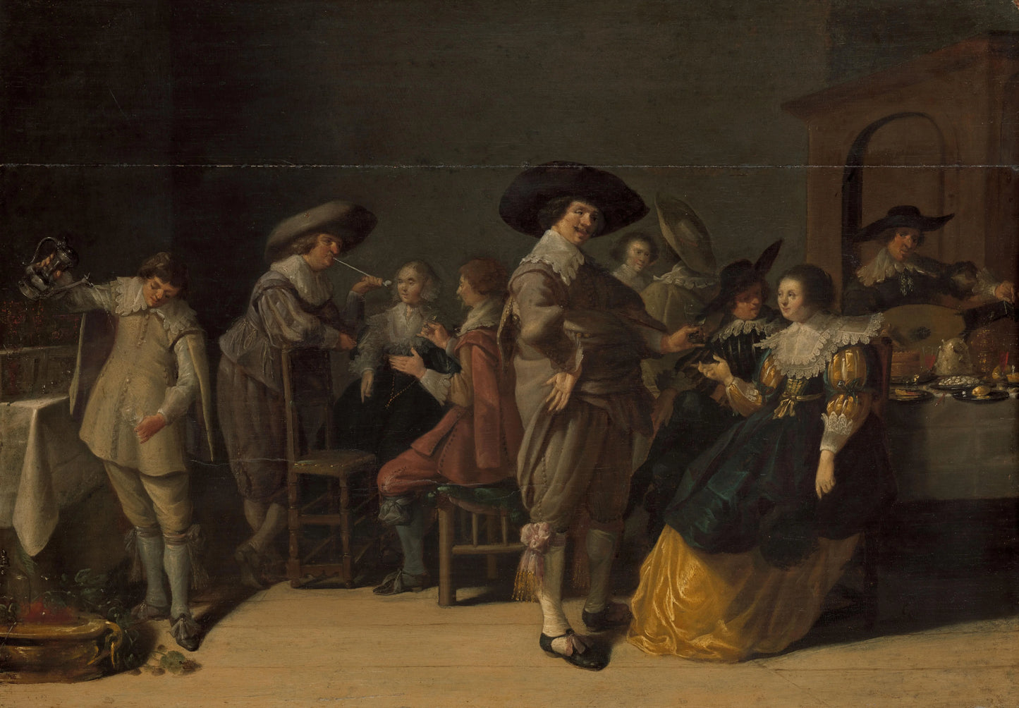 Distinguished Company in a Room – manner of Anthonie Palamedesz Vintage Art Print | Wall Art Poster