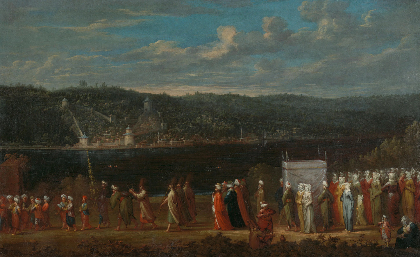 Wedding procession on the Bosphorus – Jean Baptiste Vanmour Vintage Religious Scene Art Print | Wall Art Poster