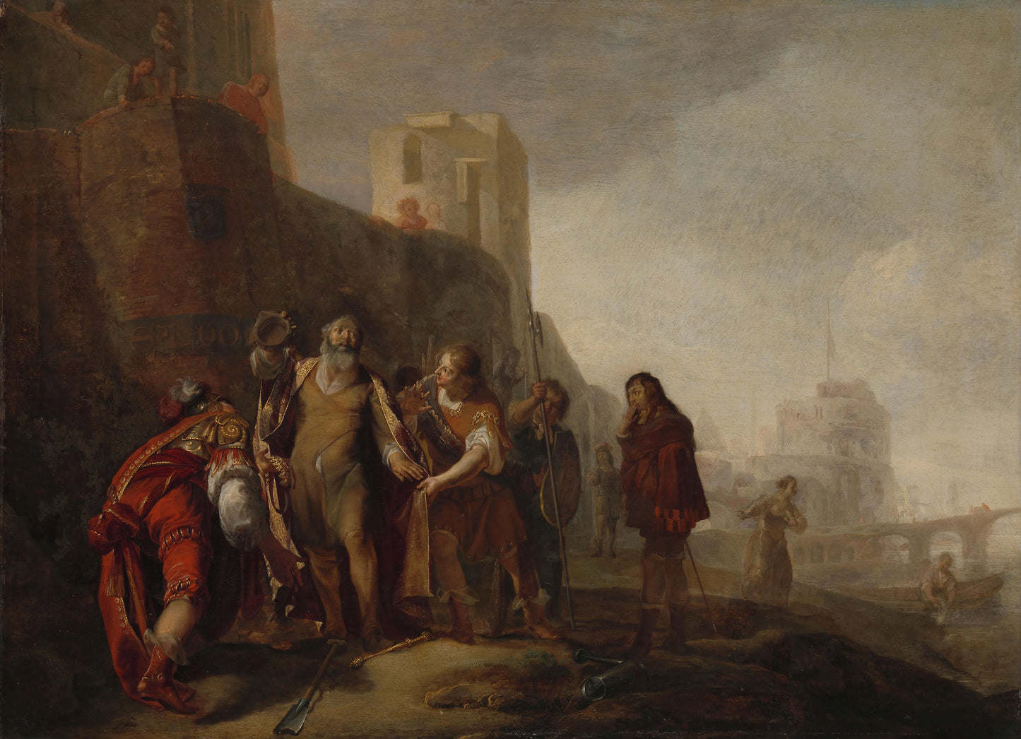 The Legates of Alexander the Great Investing the Gardener Abdalonymus with the Insignia of the Kingship of Sidon – Nicolaes Knupfer Vintage Garden Scene Art Print | Wall Art Poster