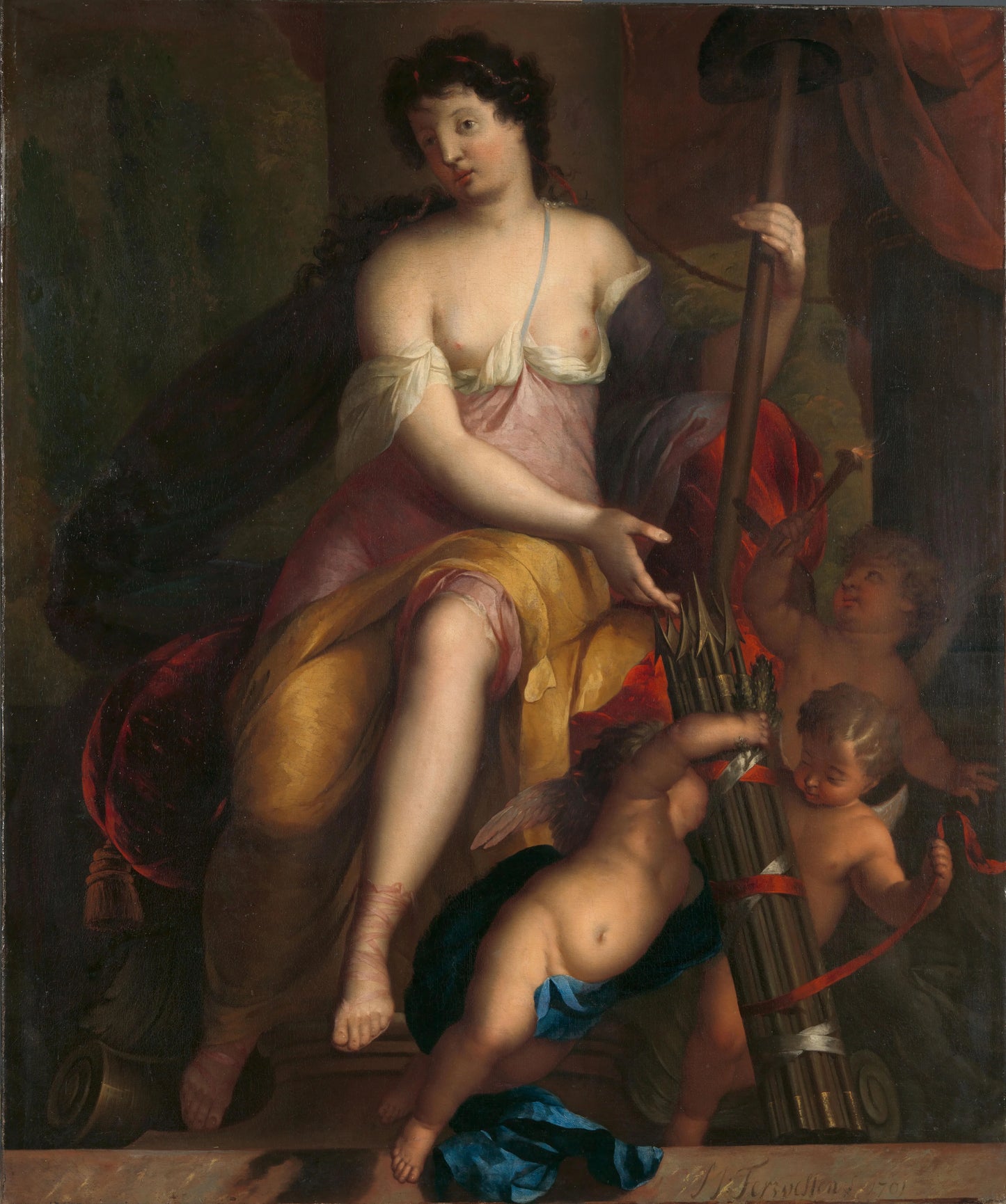 Allegorie op de vrijheid – Mattheus Terwesten (signed by artist) Vintage Art Print | Wall Art Poster
