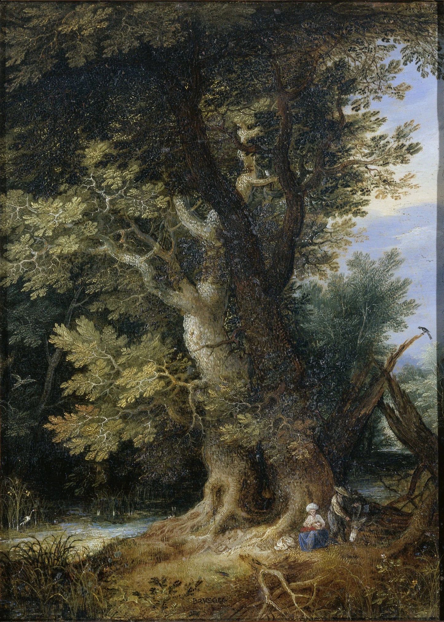 Rest on the Flight into Egypt – manner of Jan Brueghel (I) Vintage Landscape Art Print | Wall Art Poster