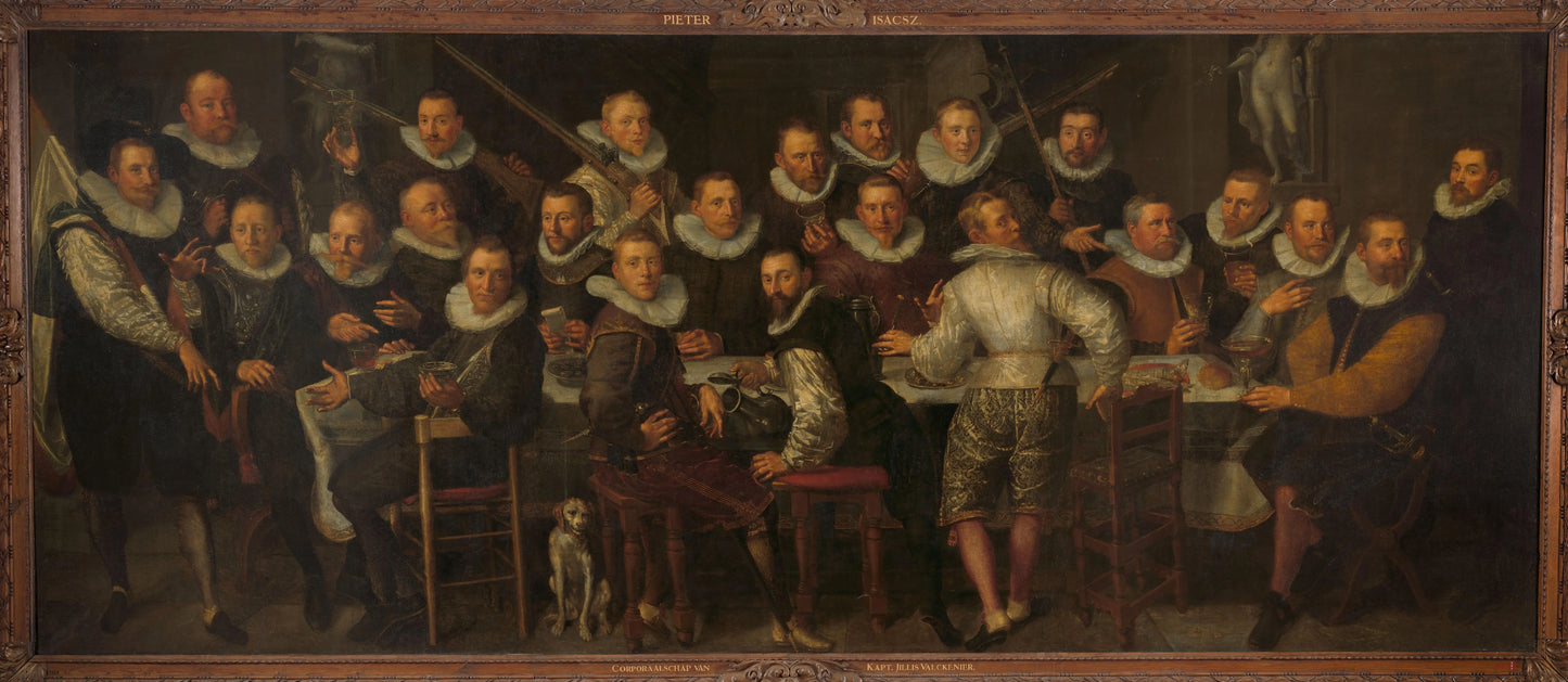 The Company of Captain Gillis Jansz Valckenier and Lieutenant Pieter Jacobsz Bas, Amsterdam, 1599 – Pieter Isaacsz. Vintage Portrait Art Print | Wall Art Poster