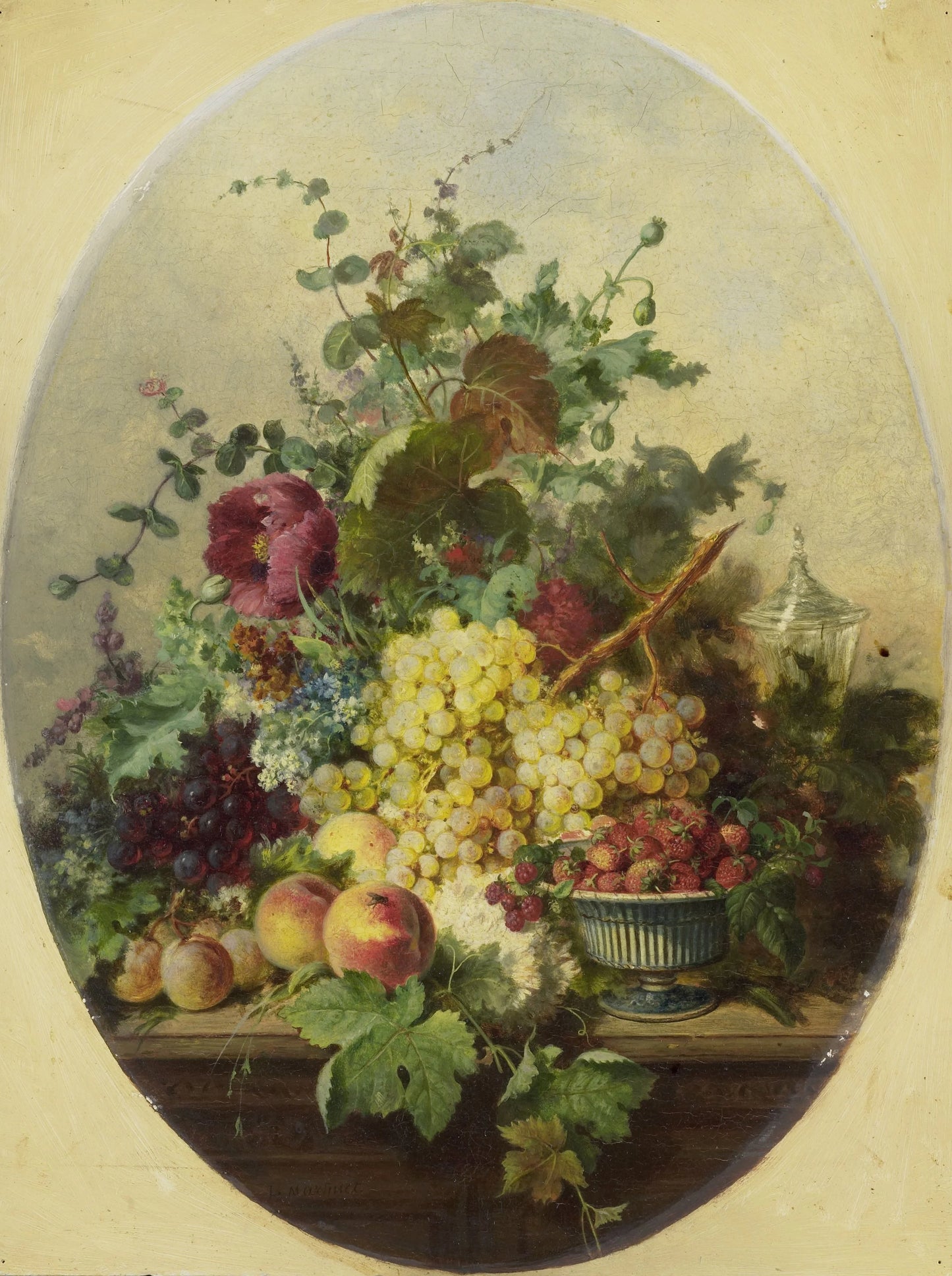 Stilleven met vruchten en bloemen – Louis Martinet Vintage Still Life Art Print | Wall Art Poster
