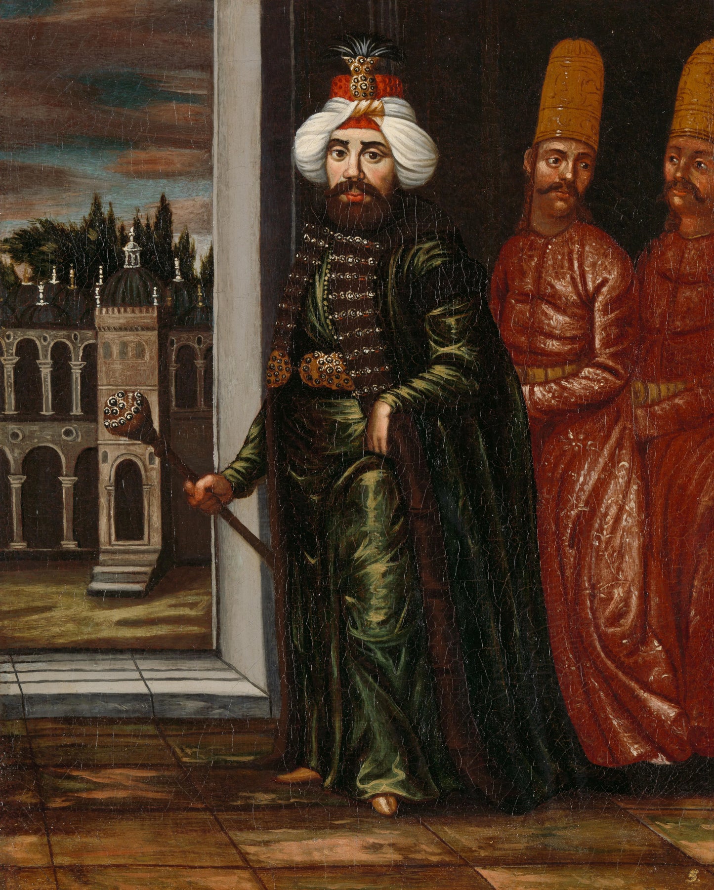 Portrait of Sultan Ahmed III – atelier van Jean Baptiste Vanmour Vintage Portrait Art Print | Wall Art Poster