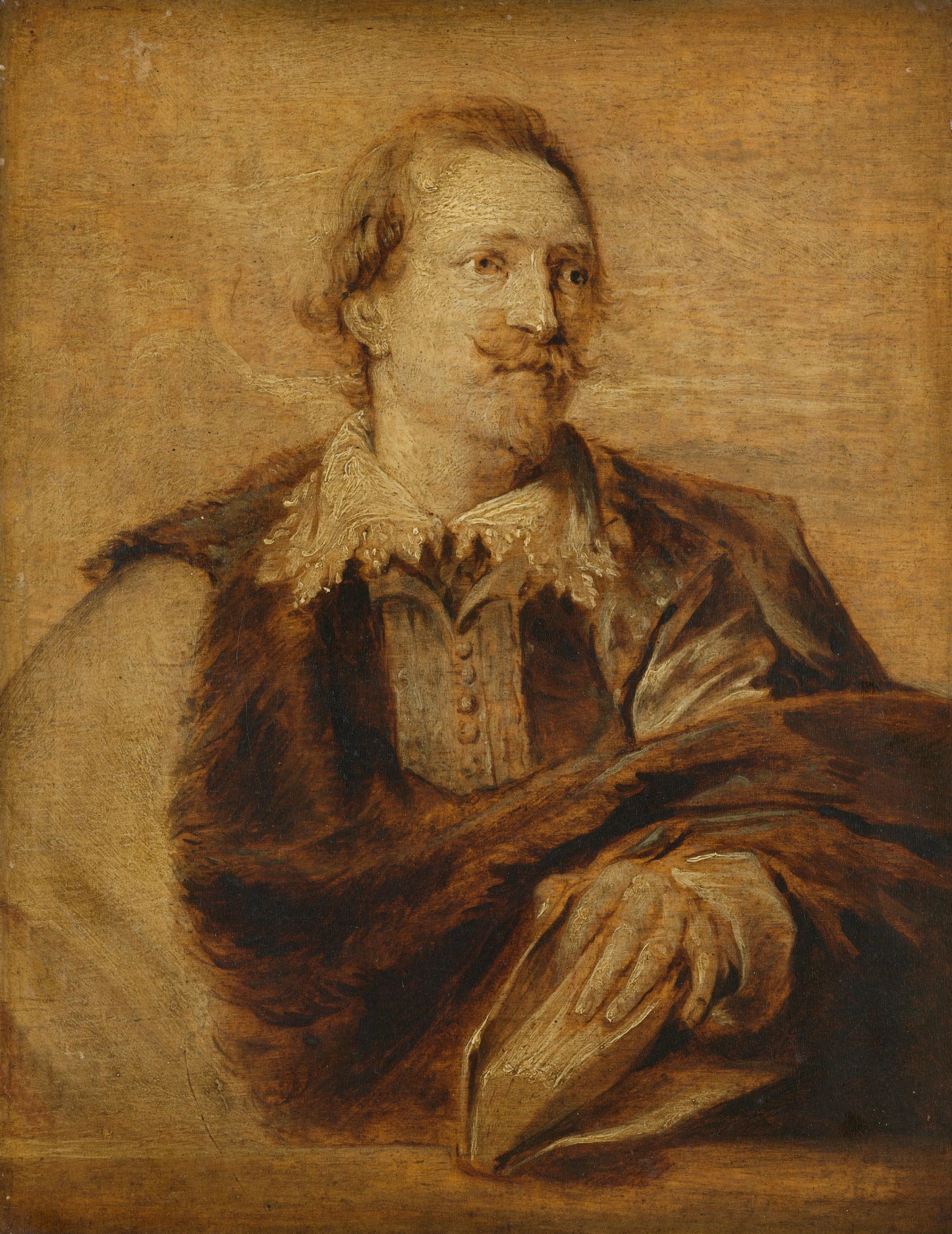 Portrait of Jan Gaspar Gevaerts (1593-1666) – after Anthony van Dyck Vintage Portrait Art Print | Wall Art Poster