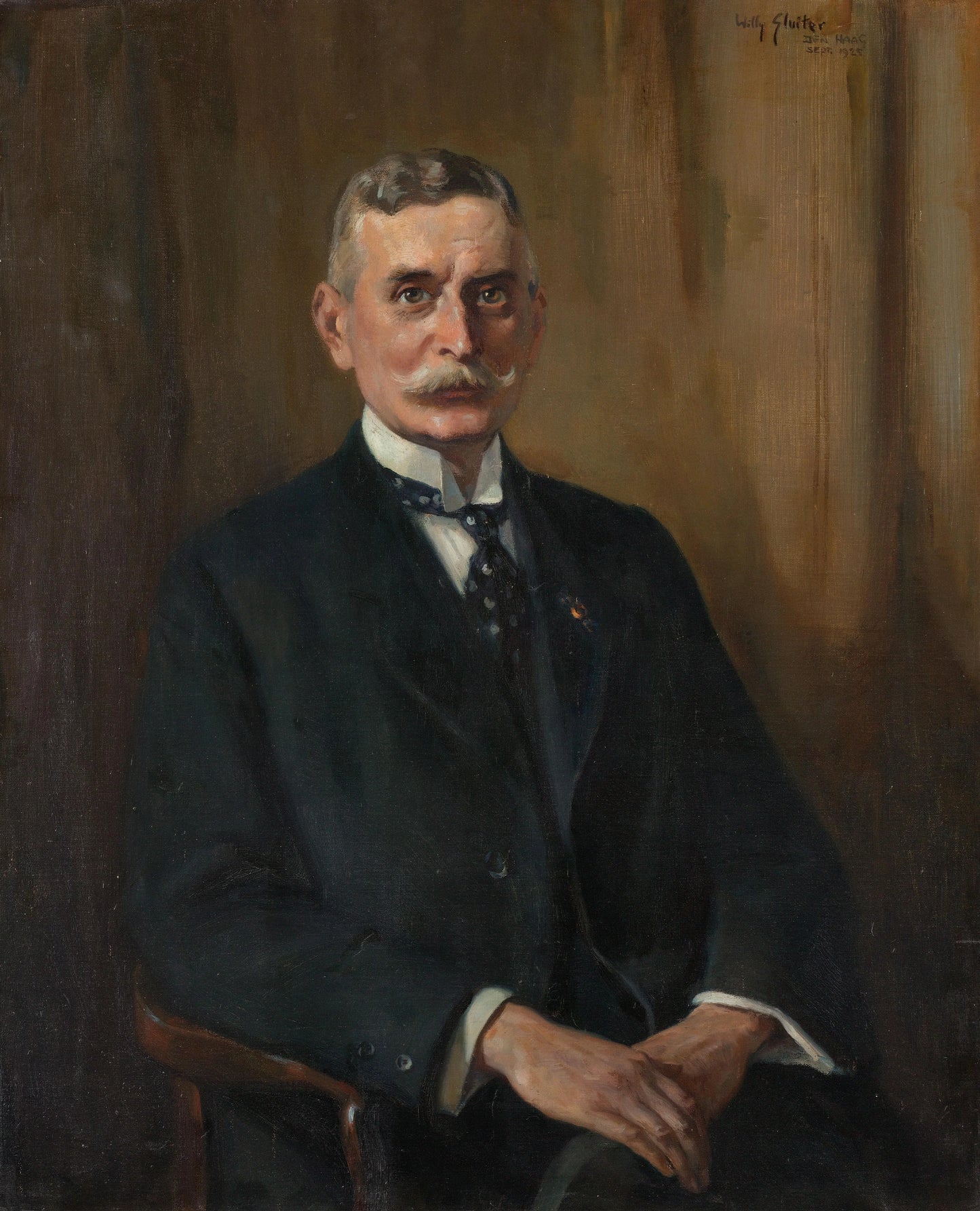 Jacob Christiaan Koningsberger (1867-1951). Chairman of the People's Council (1918-19) – Willy Sluiter (vermeld op object) Vintage Portrait Art Print | Wall Art Poster