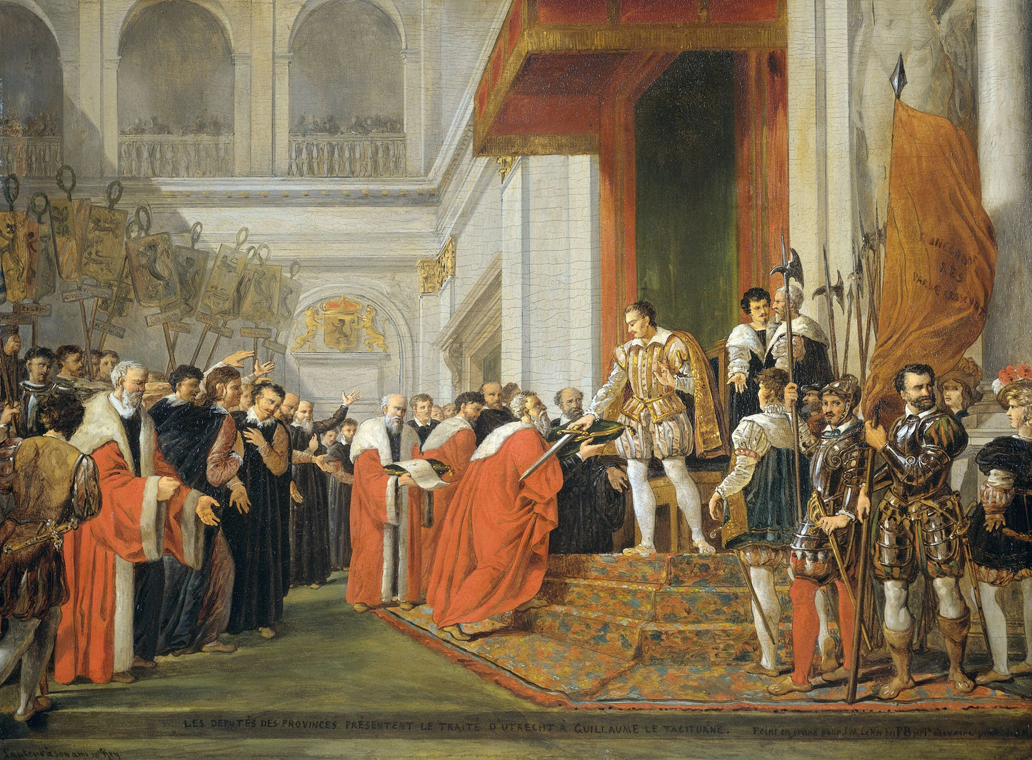 The Union of Utrecht – Joseph-Denis Odevaere (signed by artist) Vintage Art Print | Wall Art Poster