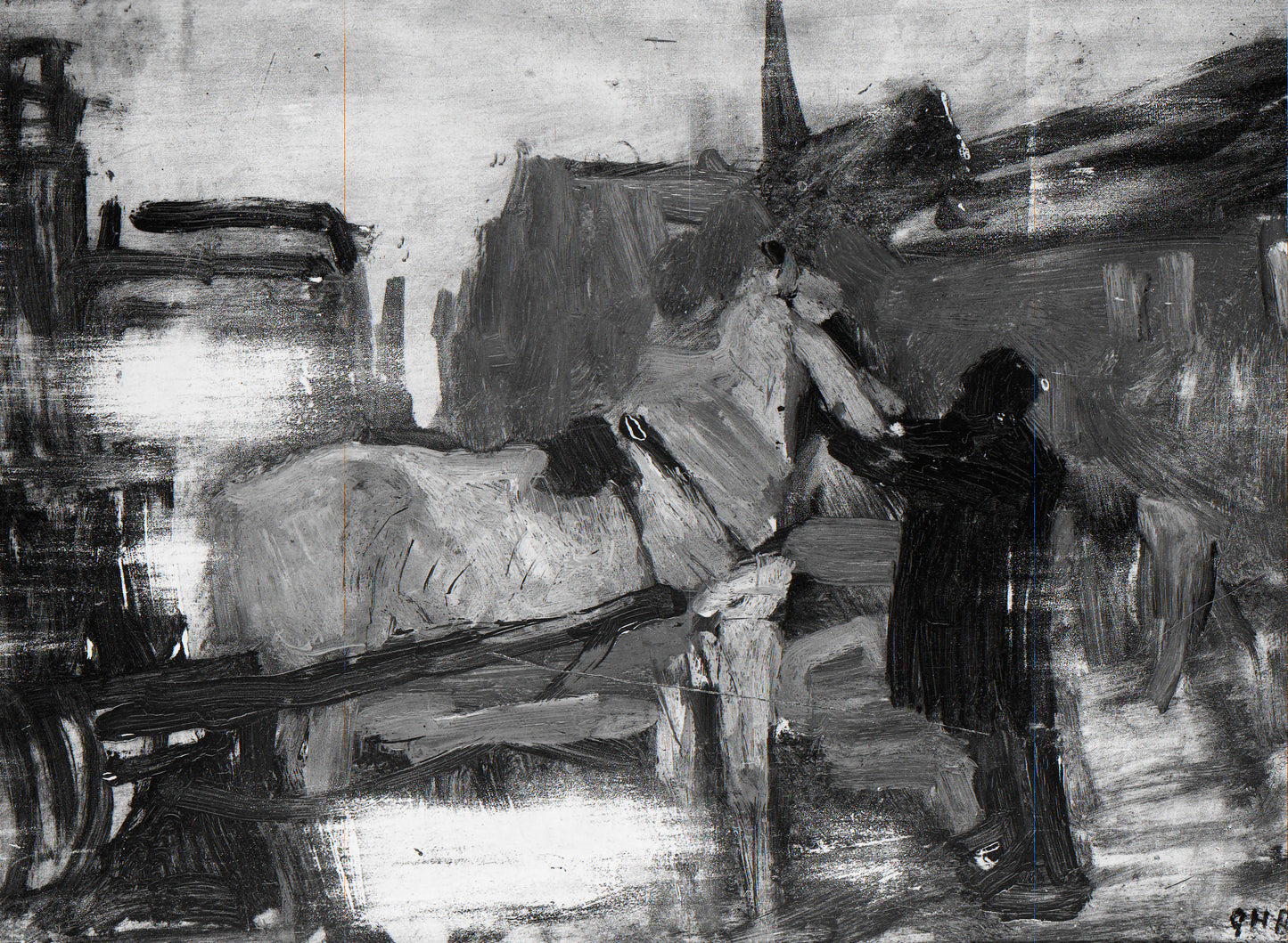 View in Amsterdam – George Hendrik Breitner (vermeld op object) Vintage Art Print | Wall Art Poster