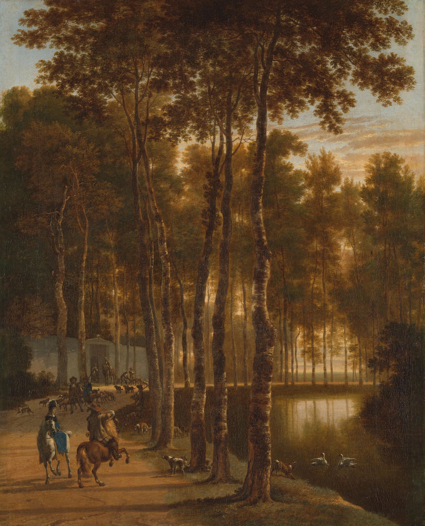 The Avenue of Birches – Jan Hackaert Vintage Landscape Art Print | Wall Art Poster