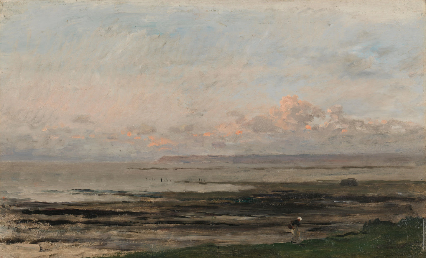 Beach at Ebb Tide – Charles-François Daubigny Vintage Landscape Art Print | Wall Art Poster