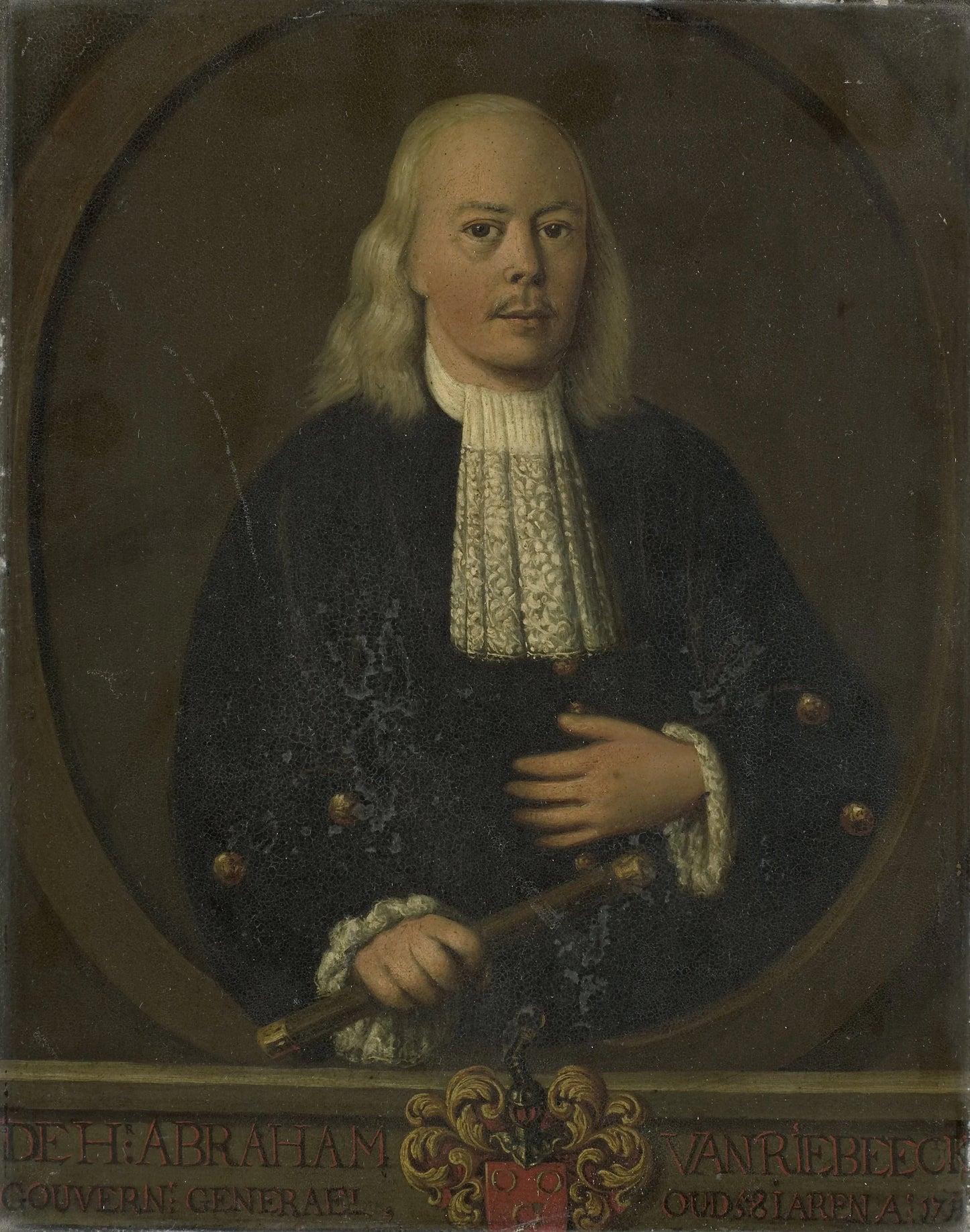 Portrait of Abraham van Riebeeck, Governor-General of the Dutch East Indies – kopie naar anoniem Vintage Portrait Art Print | Wall Art Poster