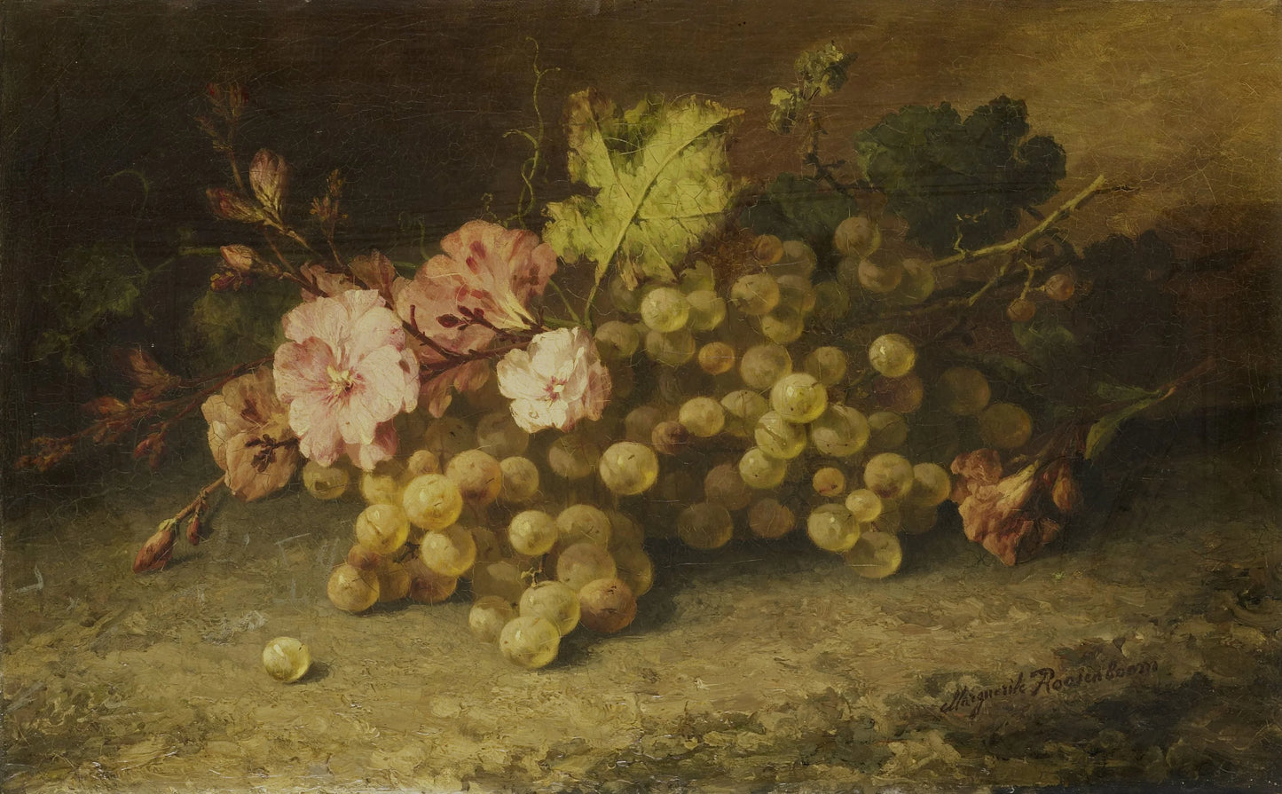 Still Life with Grapes – Margaretha Roosenboom Vintage Still Life Art Print | Wall Art Poster