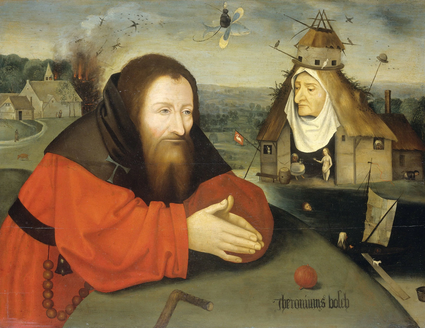 The Temptation of St Anthony – manner of Jheronimus Bosch Vintage Art Print | Wall Art Poster
