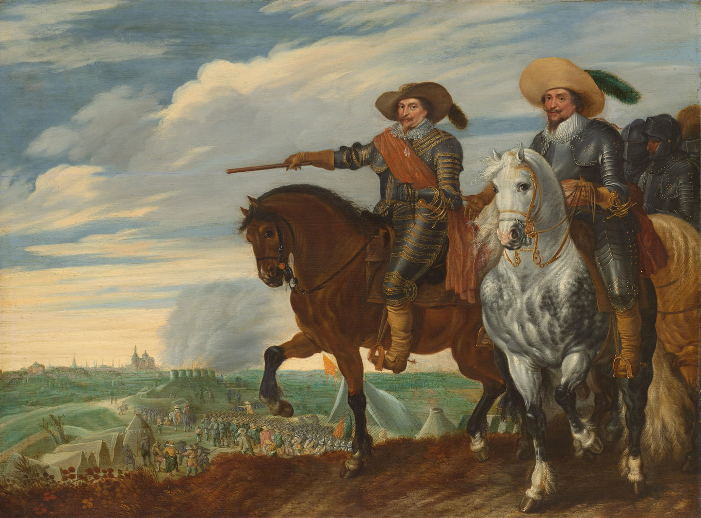 Frederick Henry and Ernst Casimir of Nassau-Dietz at the Siege of ’s Hertogenbosch – Pauwels van Hillegaert Vintage Cityscape Art Print | Wall Art Poster
