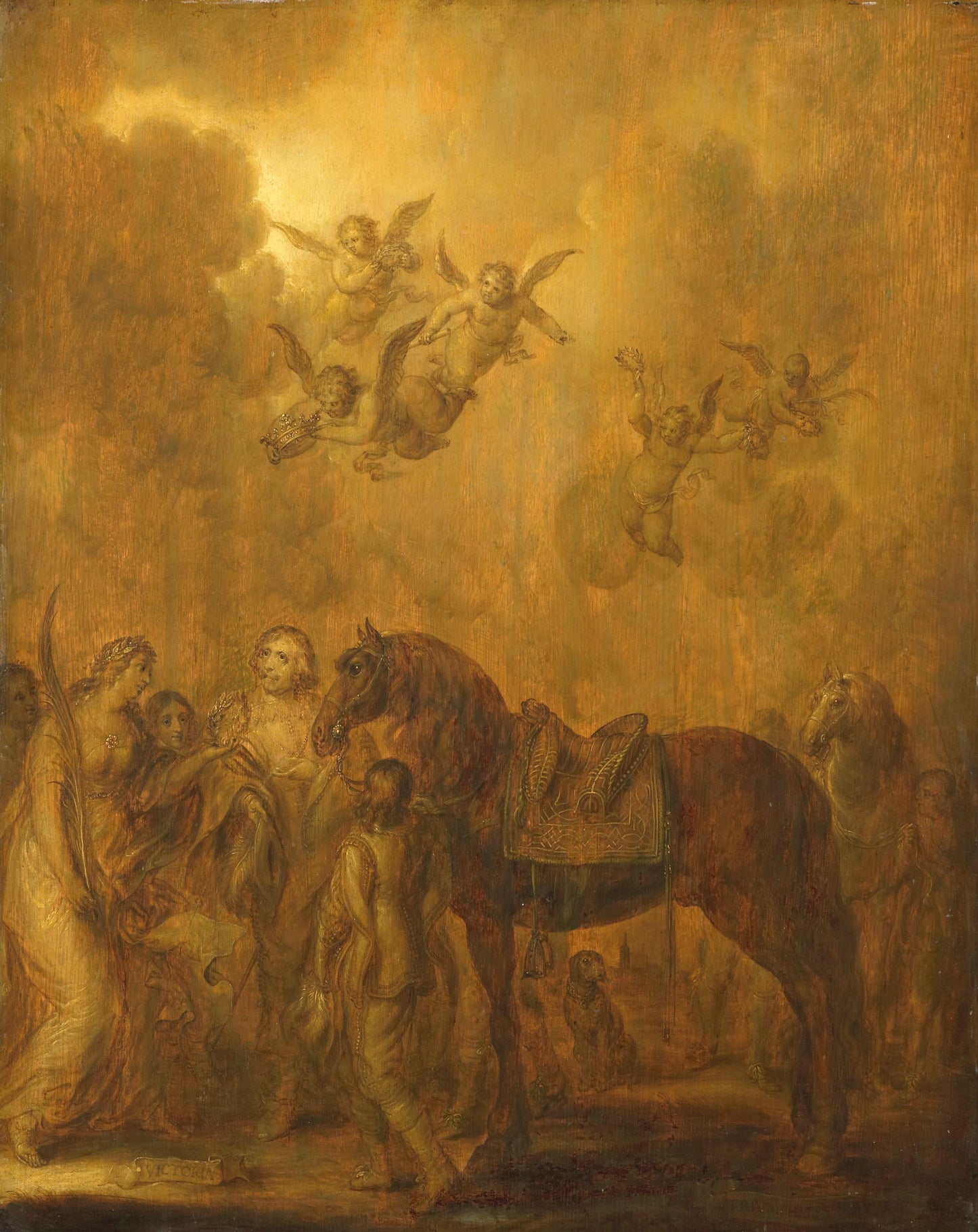 Allegory of the Stadtholdership of Prince Frederick Henry – Adriaen Pietersz van de Venne Vintage Art Print | Wall Art Poster