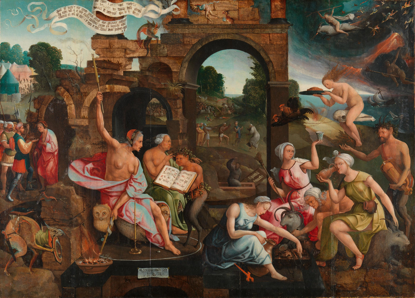 Saul and the Witch of Endor – Jacob Cornelisz van Oostsanen Vintage Art Print | Wall Art Poster