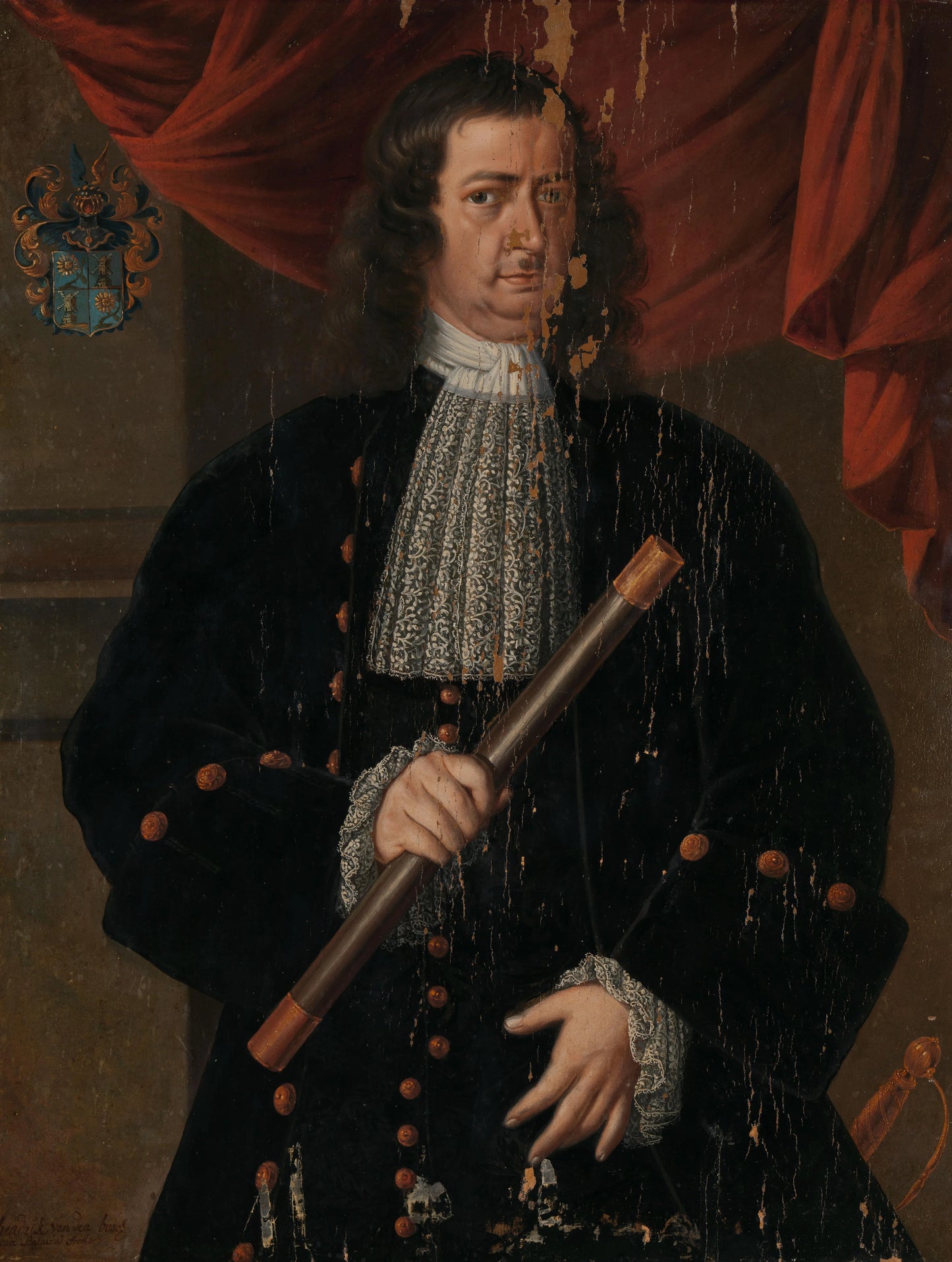 Christoffel van Swoll (1713-1718) – Hendrik van den Bosch (vermeld op object) Vintage Portrait Art Print | Wall Art Poster