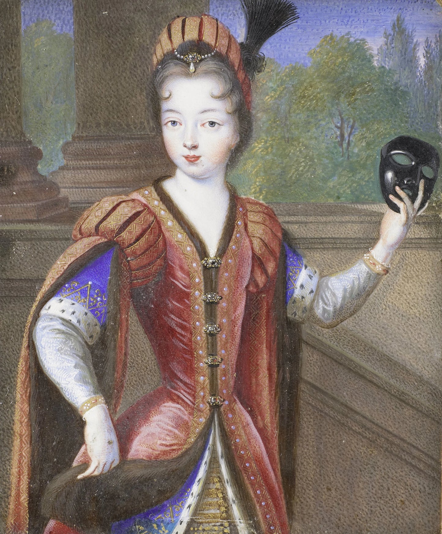 Portret van een jonge vrouw, mogelijk Marguerite van Valois (1553-1615), dochter van Hendrik II – anonymous Vintage Portrait Art Print | Wall Art Poster
