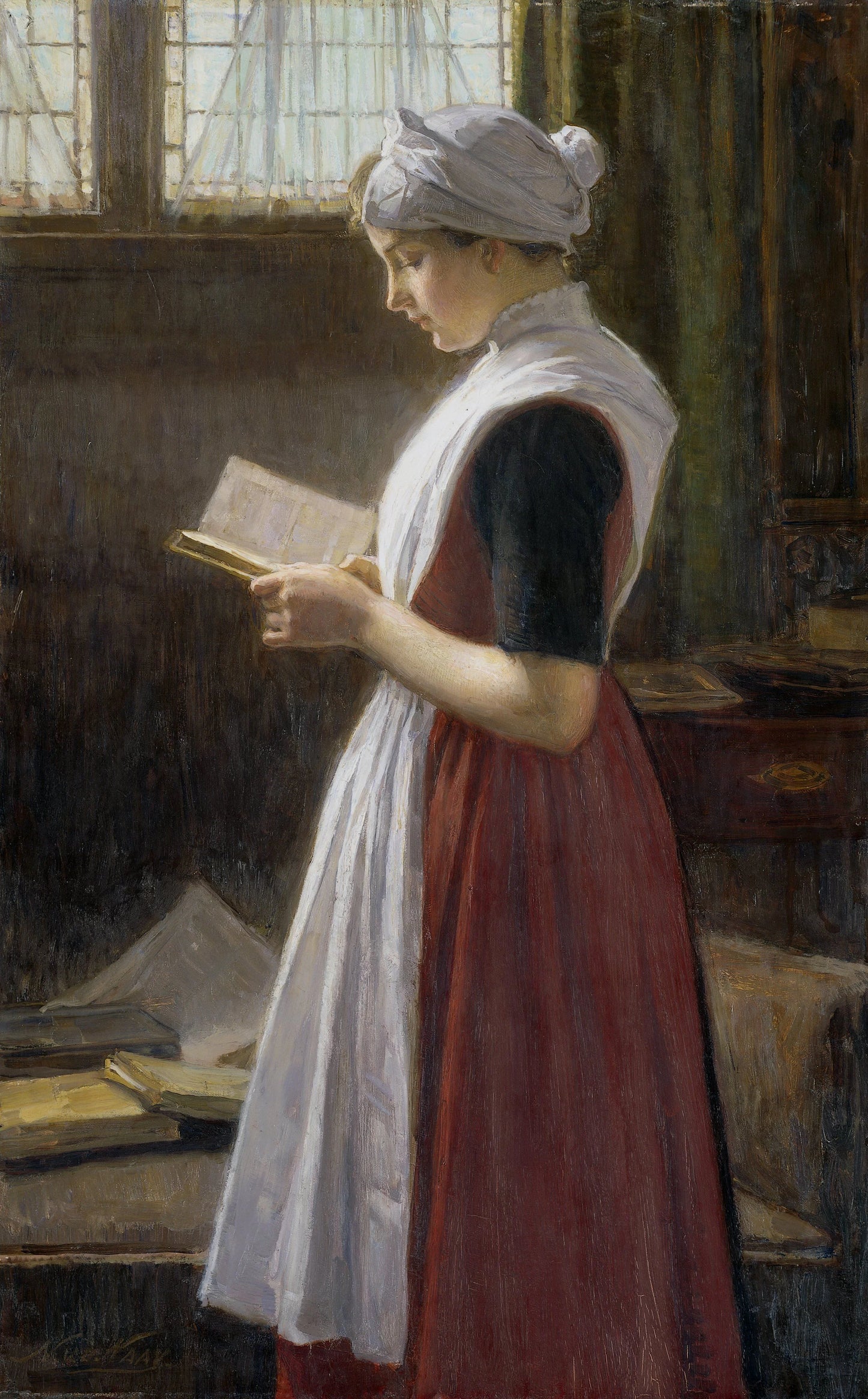 Amsterdam Orphan Girl – Nicolaas van der Waay (vermeld op object) Vintage Art Print | Wall Art Poster
