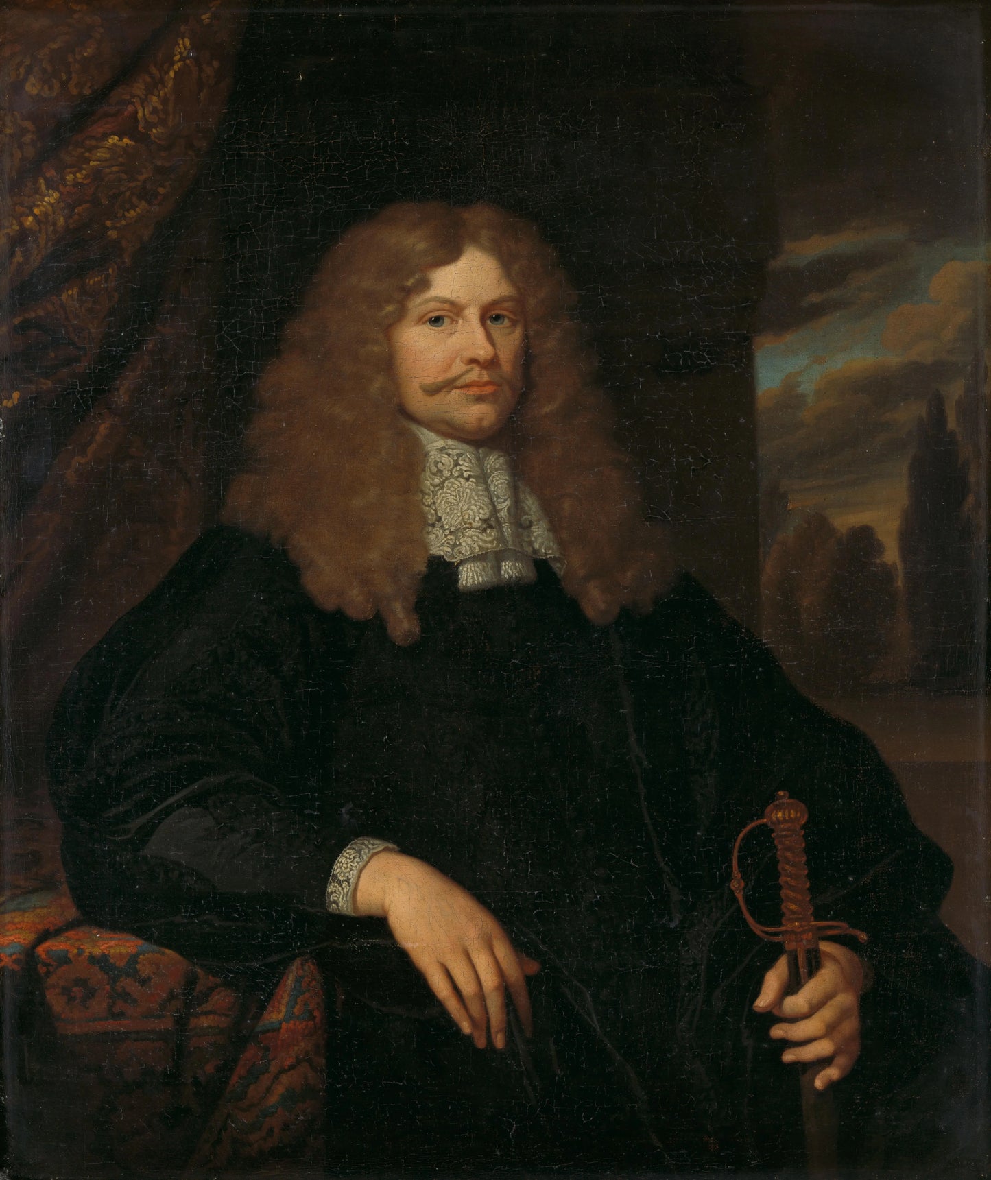 Portrait of Cornelis Backer (1633-81), councillor, alderman, and colonel of the Amsterdam militia – Caspar Netscher Vintage Portrait Art Print | Wall Art Poster