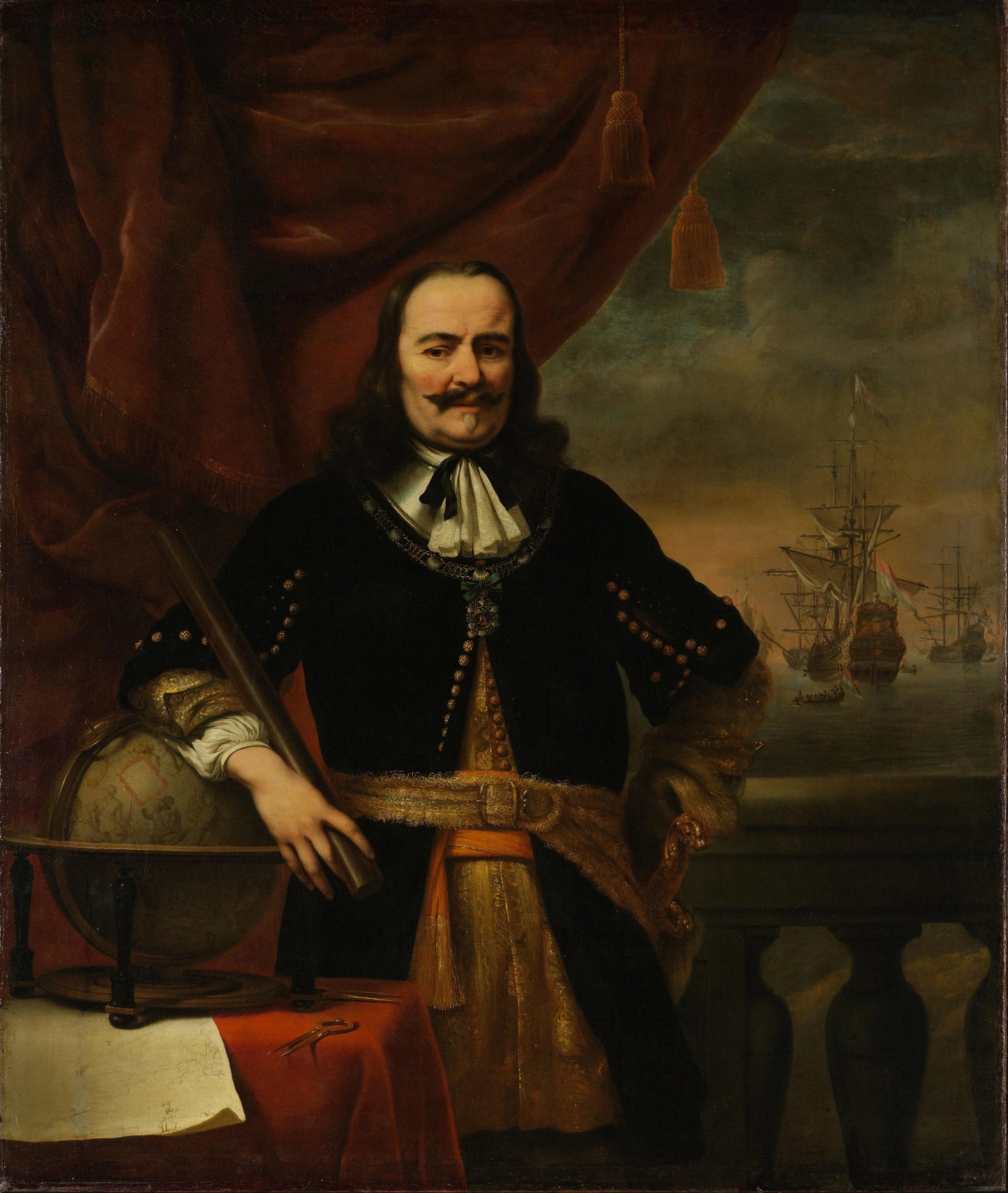 Michiel de Ruyter as Lieutenant-Admiral – Ferdinand Bol Vintage Portrait Art Print | Wall Art Poster