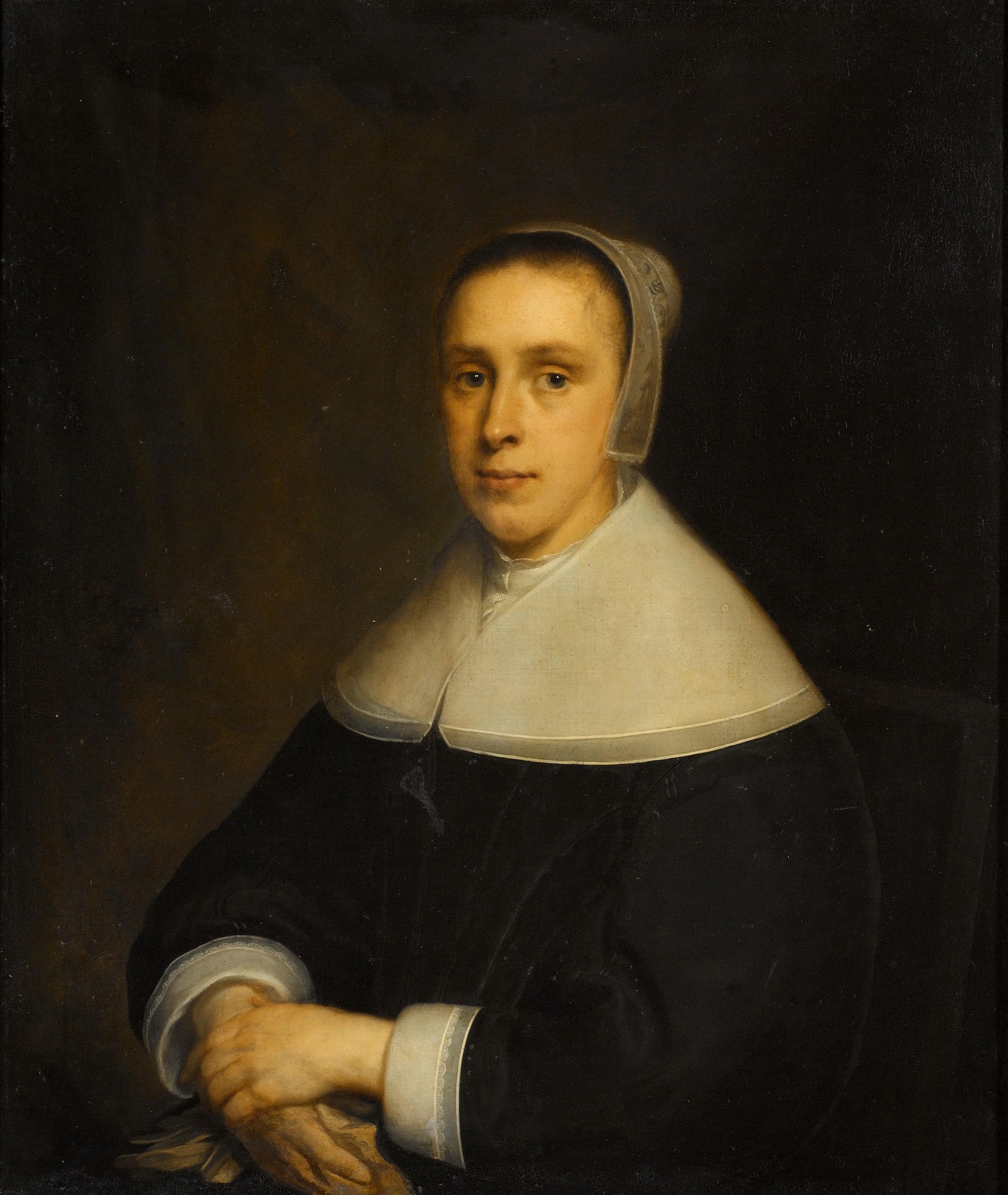Portrait of Elisabeth Vervoorn (1617-73), Wife of Johan van Someren – Cornelis Jonson van Ceulen (I) Vintage Portrait Art Print | Wall Art Poster