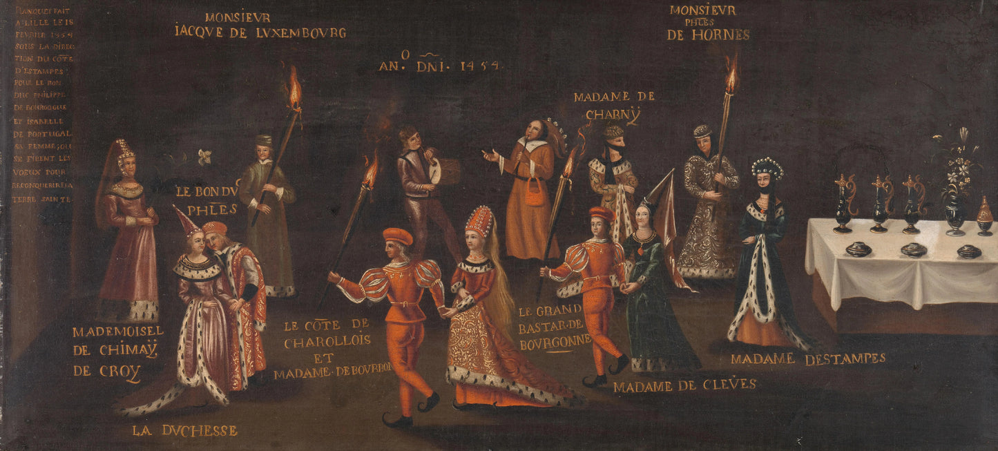 Vow of the Pheasant (Philip the Good and Isabella at the Feast of the Pheasant in Lille in 1454) – kopie naar anoniem Vintage Art Print | Wall Art Poster