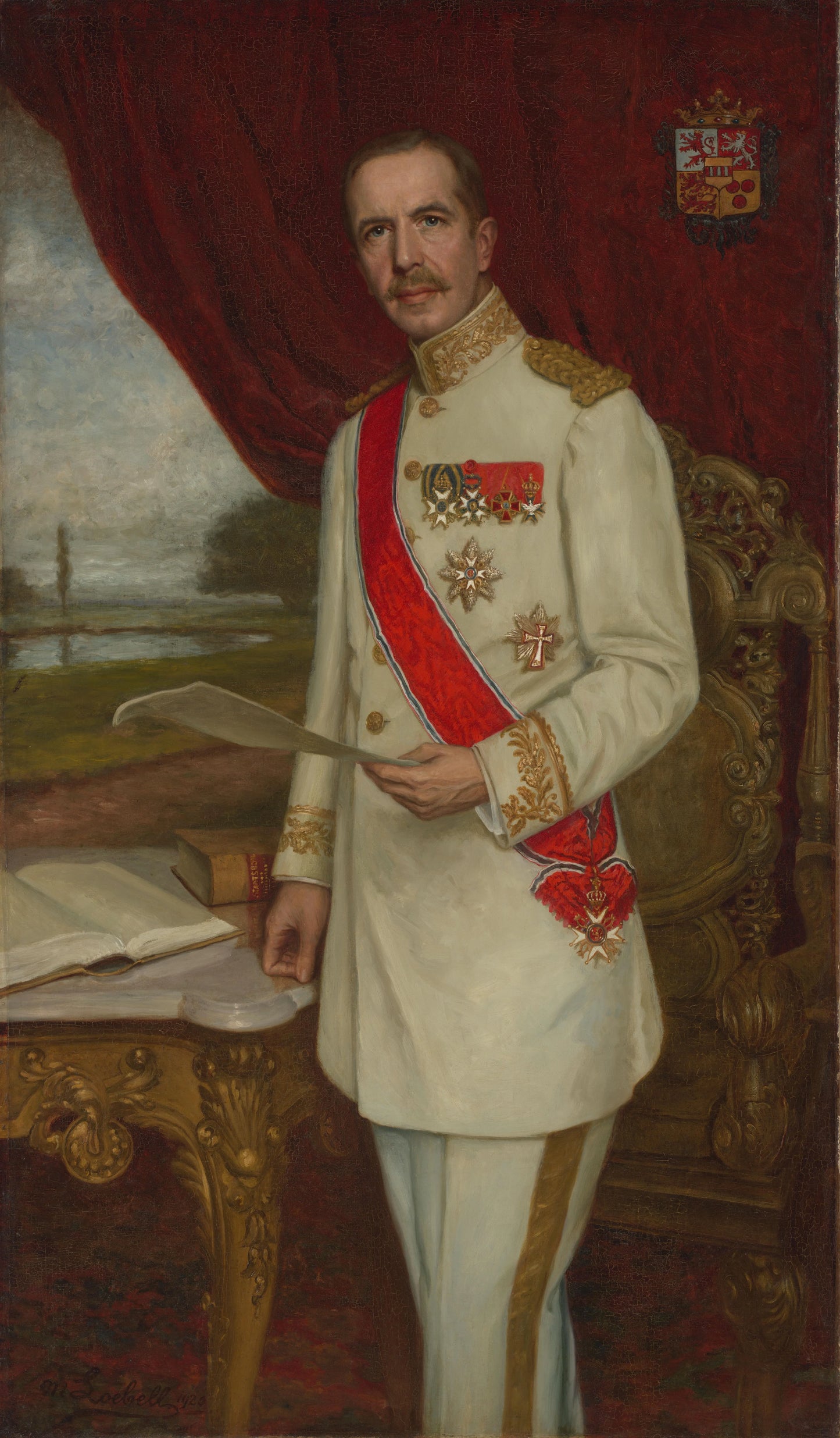 Johan Paul Graaf van Limburg Stirum (1873-1948). Gouverneur-generaal (1916-21) – Mina Loebell (mentioned on object) Vintage Portrait Art Print | Wall Art Poster