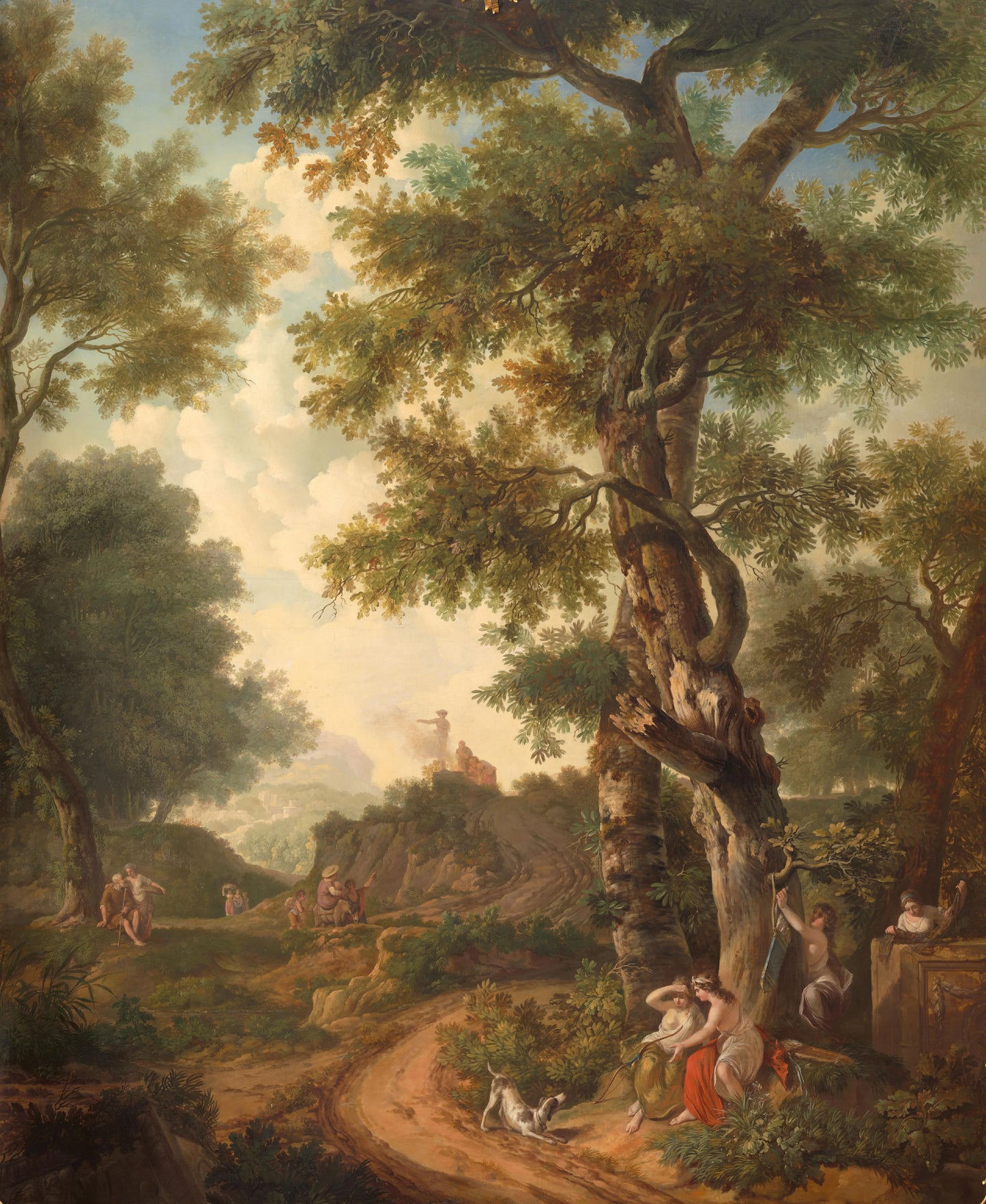 Arcadisch landschap met reizigers – Jurriaan Andriessen Vintage Art Print | Wall Art Poster