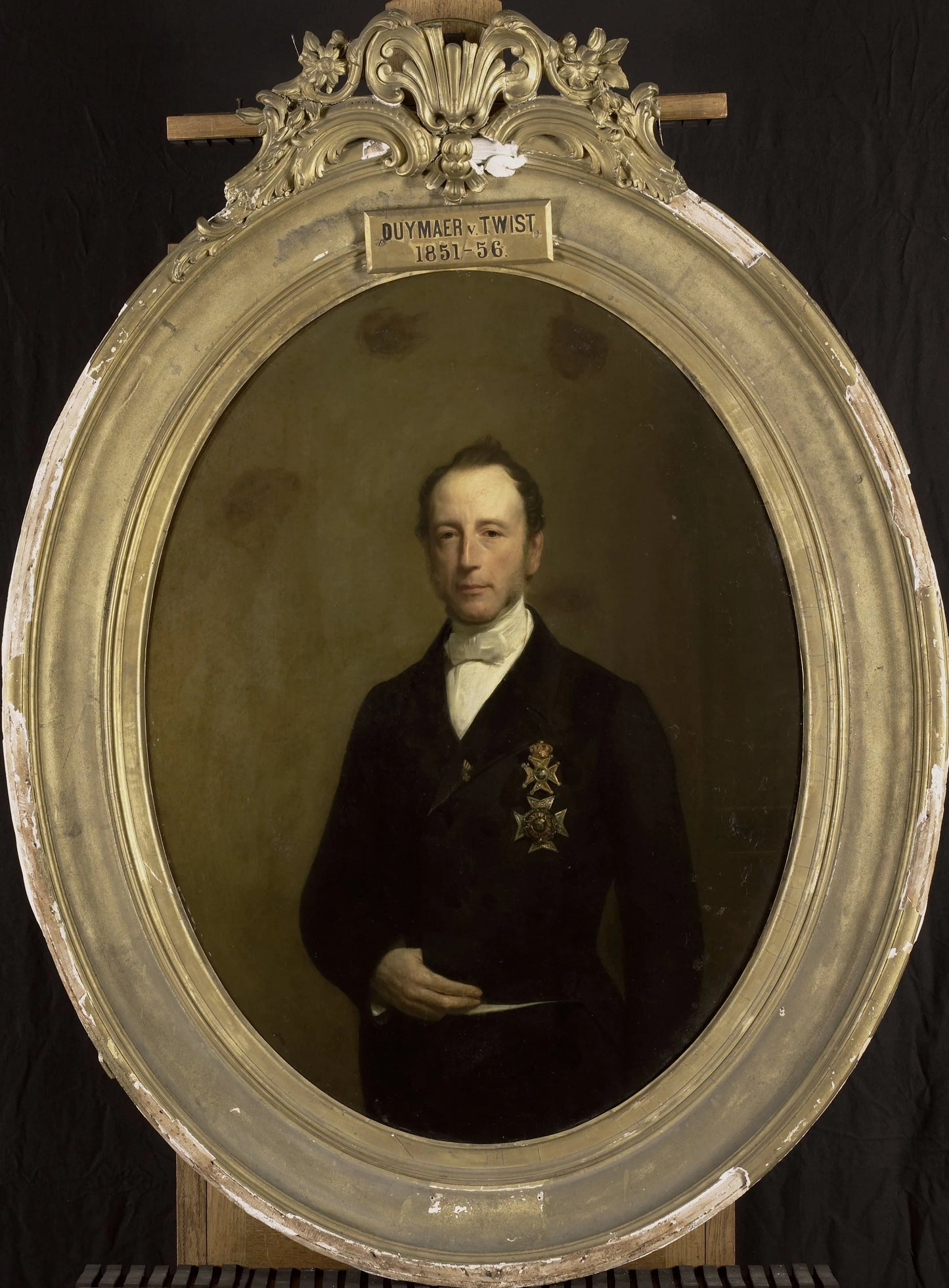 Albertus Jacob Duymaer van Twist (1809-87). Gouverneur-generaal (1851-55) – Herman Antonie de Bloeme (mentioned on object) Vintage Portrait Art Print | Wall Art Poster