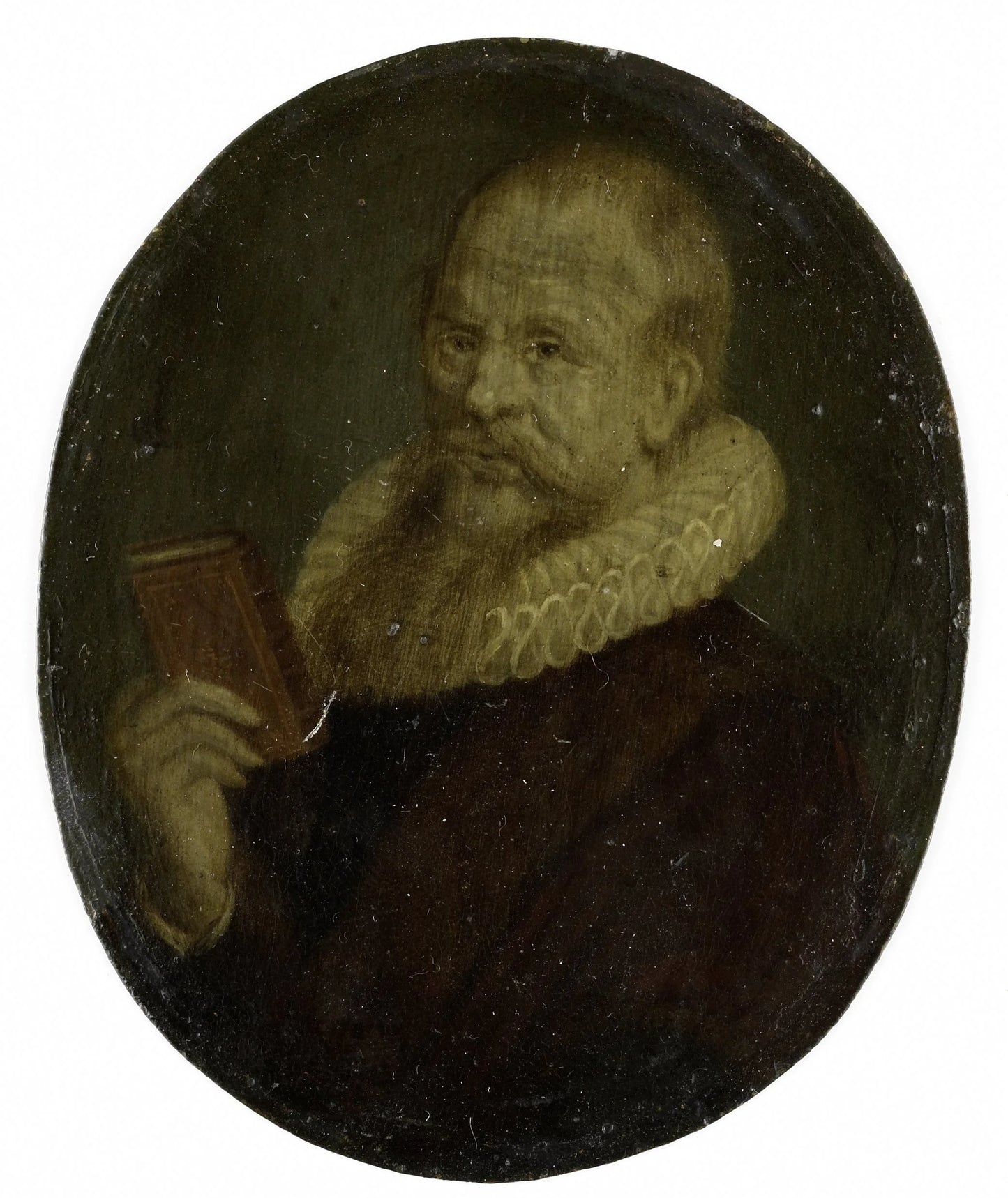 Portrait of Theodorus Schrevelius, Rector of the Latin School in Leiden – Arnoud van Halen Vintage Portrait Art Print | Wall Art Poster