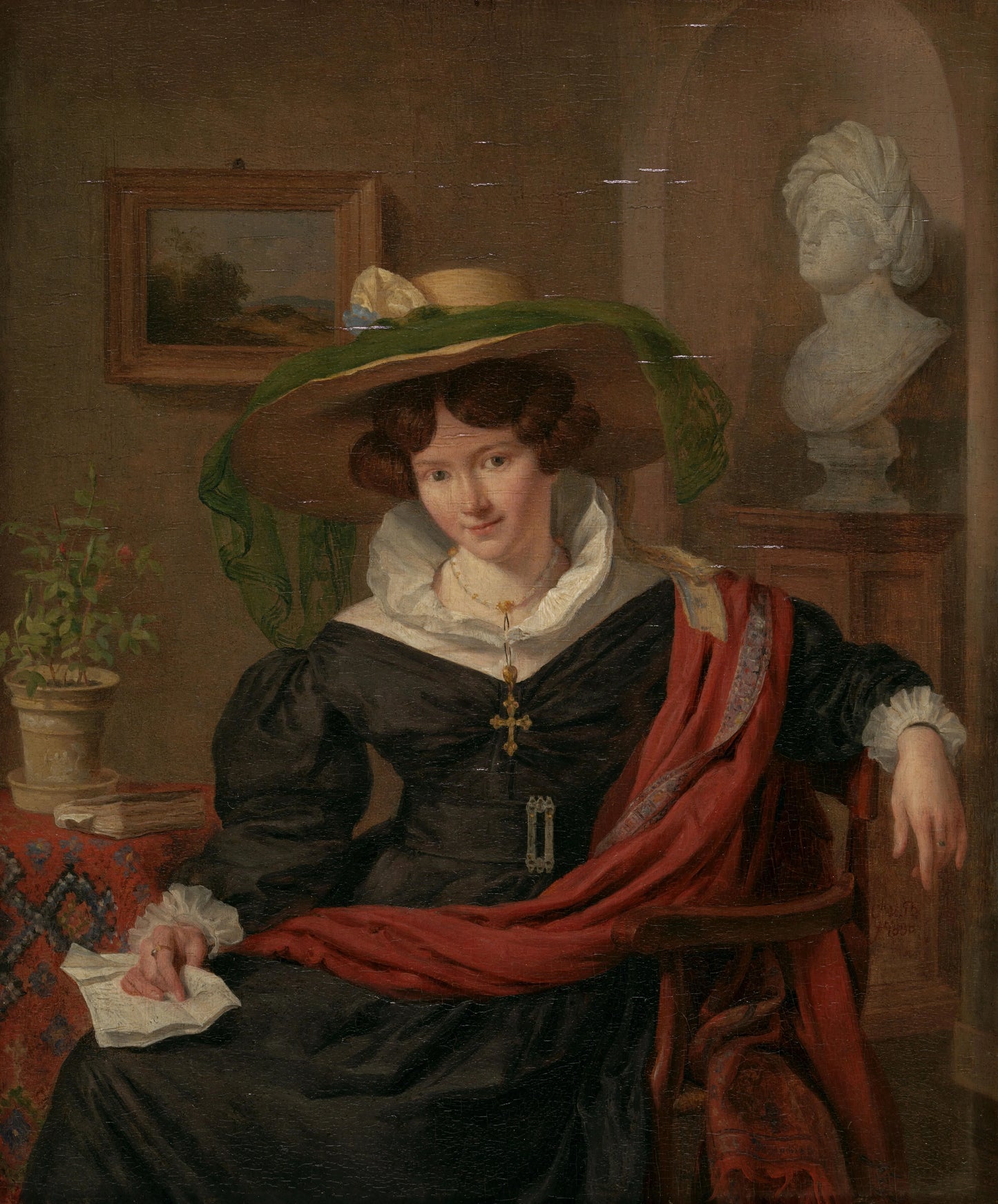 Portrait of Carolina Frederica Kerst – Charles van Beveren Vintage Portrait Art Print | Wall Art Poster