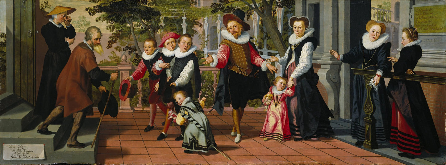 Rich Children, Poor Parents – Aert Pietersz. Vintage Art Print | Wall Art Poster