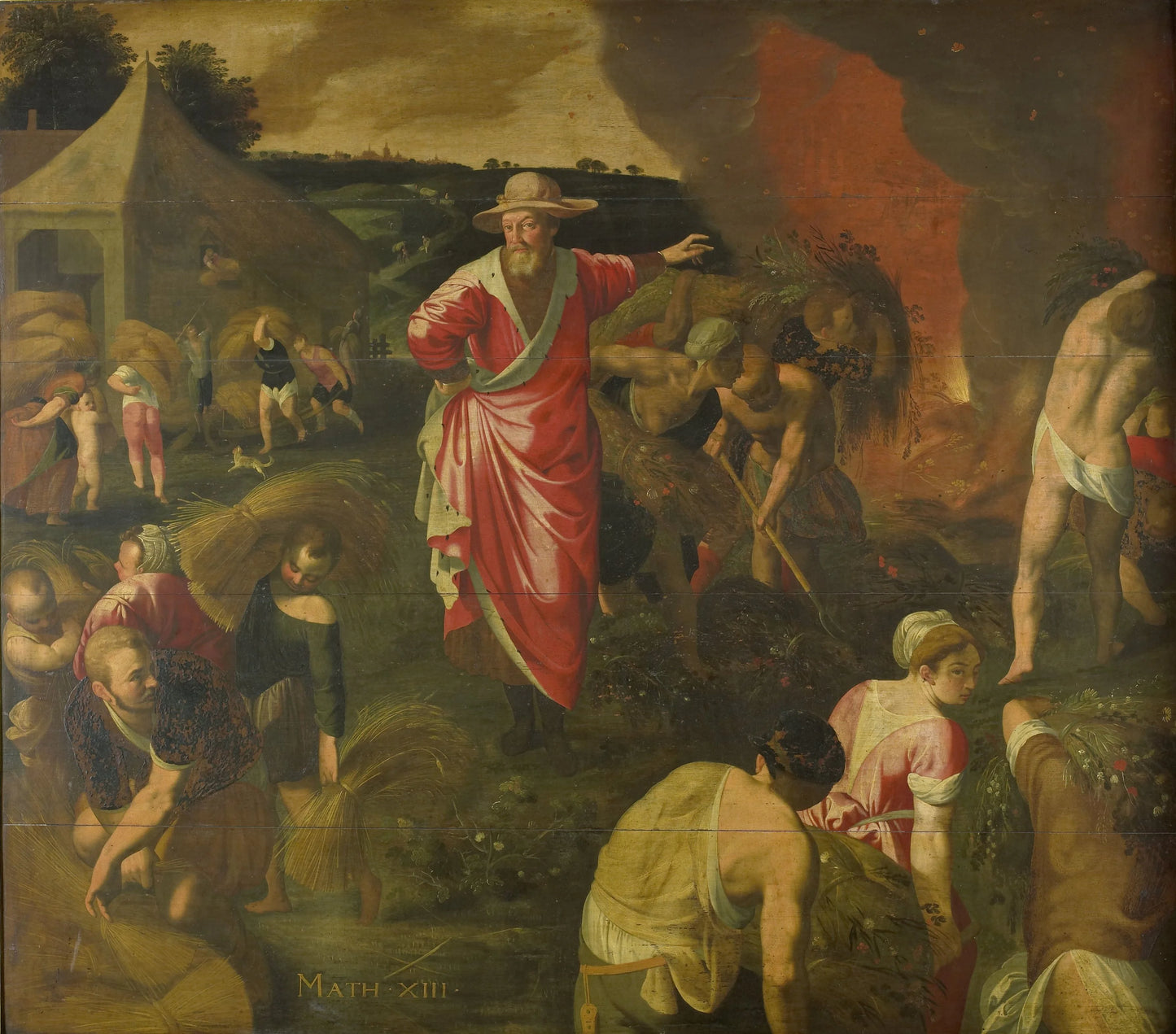 Parable of the Weeds among the Wheat – attributed to Isaac Claesz. van Swanenburg Vintage Art Print | Wall Art Poster