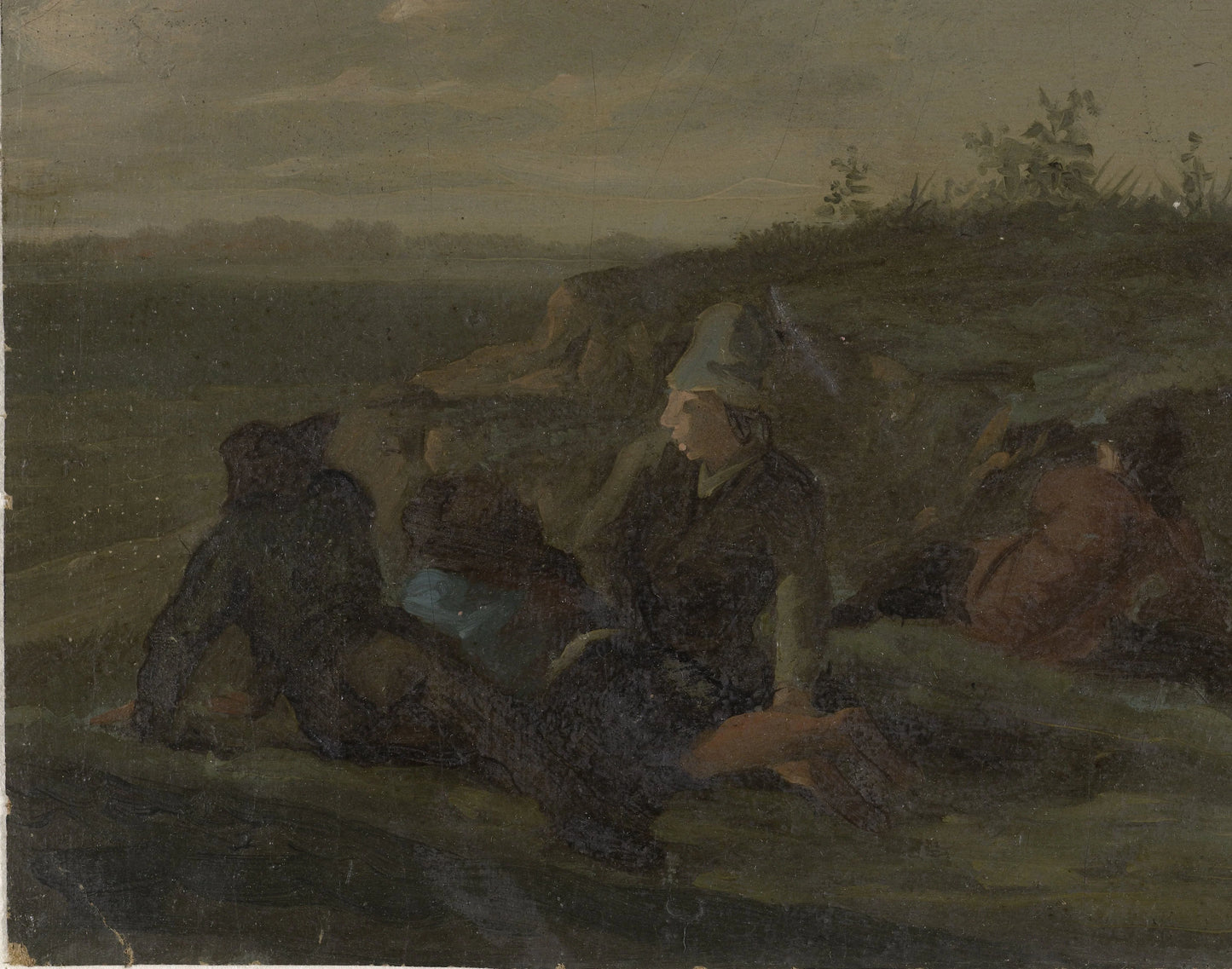 Peasants Resting in a Meadow – Simon Andreas Krausz Vintage Art Print | Wall Art Poster
