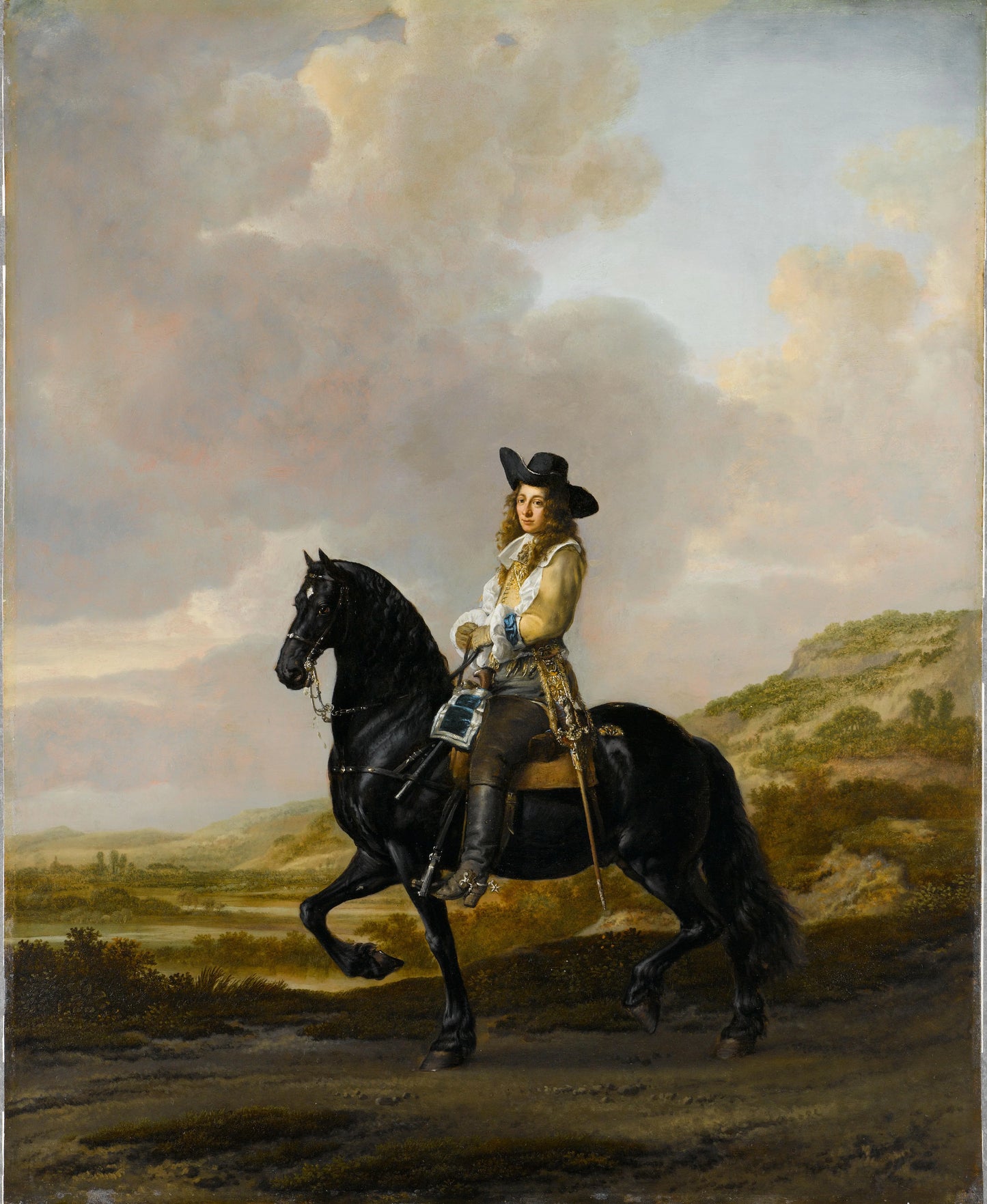 Pieter Schout on Horseback – Thomas de Keyser (eigenhandig gesigneerd) Vintage Portrait Art Print | Wall Art Poster