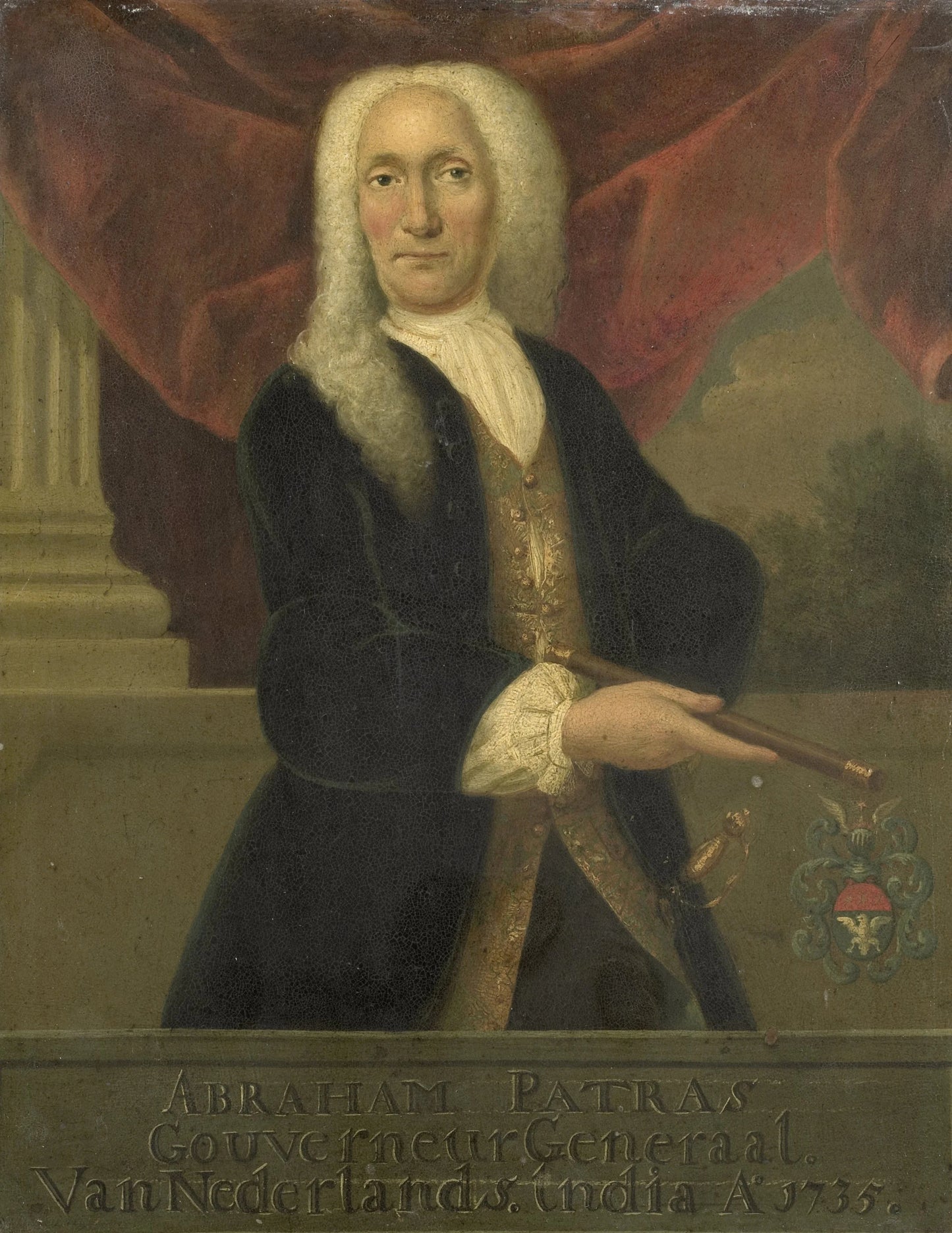 Portrait of Abraham Patras, Governor-General of the Dutch East India Company – Theodorus Justinus Rheen Vintage Portrait Art Print | Wall Art Poster