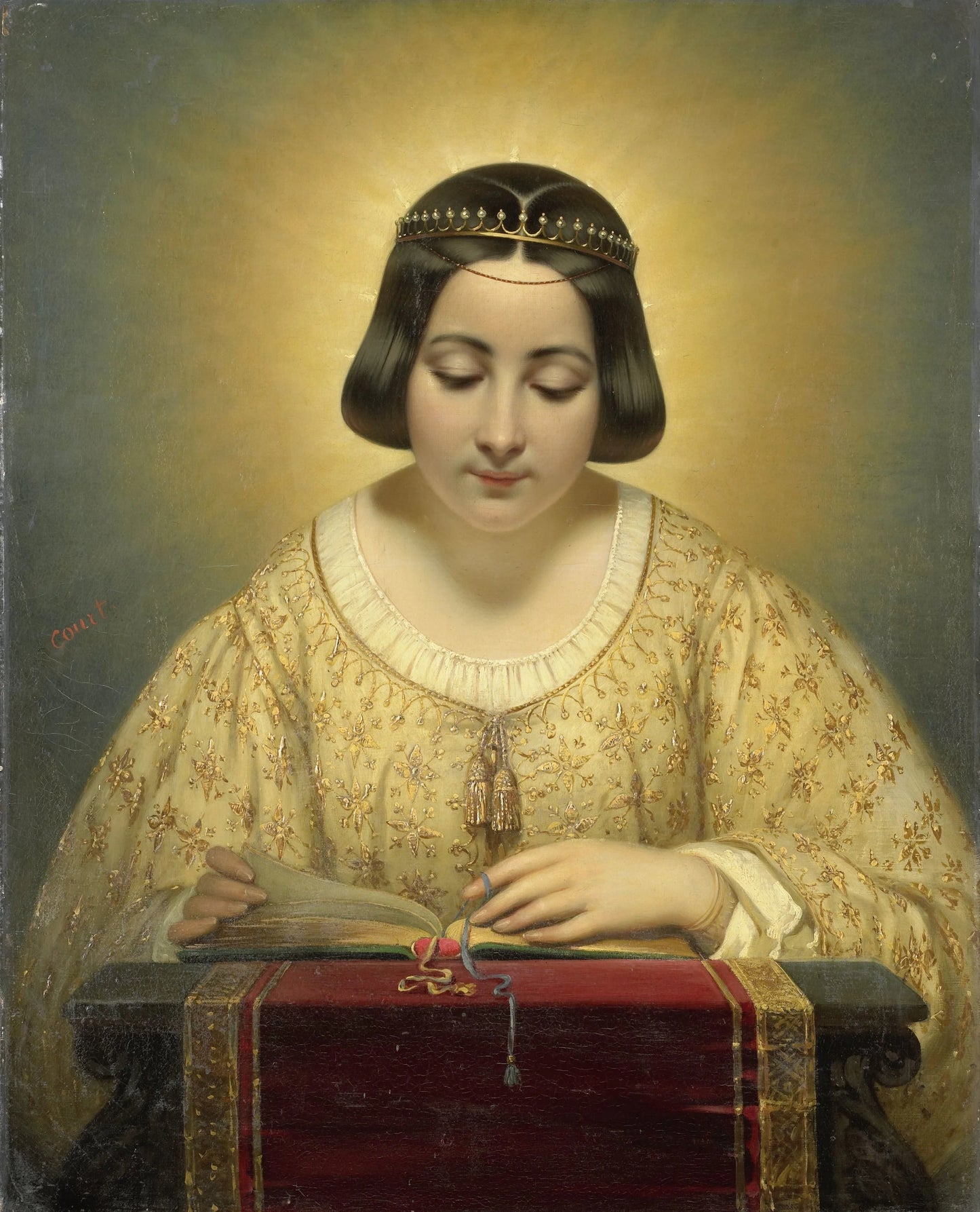 Countess de Pagès, née de Cornellan, as St Catherine – Joseph Désiré Court Vintage Art Print | Wall Art Poster