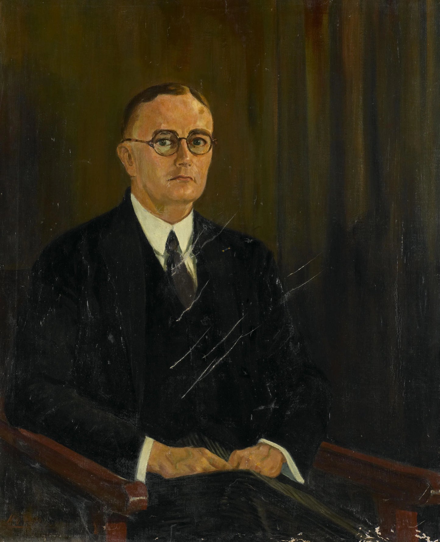 Jan Willem Meyer Ranneft (1887-1968). Voorzitter van de volksraad (1929-33) – Henry van Velthuysen Vintage Portrait Art Print | Wall Art Poster