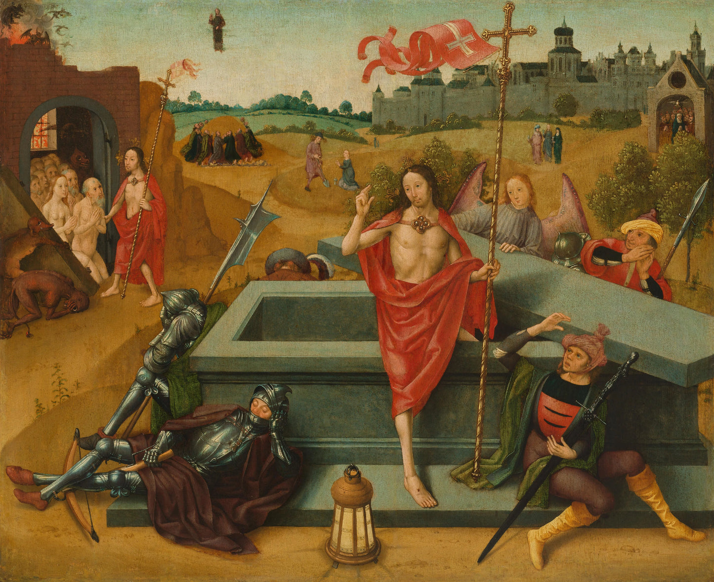 Resurrection of Christ – circle of Master of the Amsterdam Death of the Virgin Vintage Art Print | Wall Art Poster