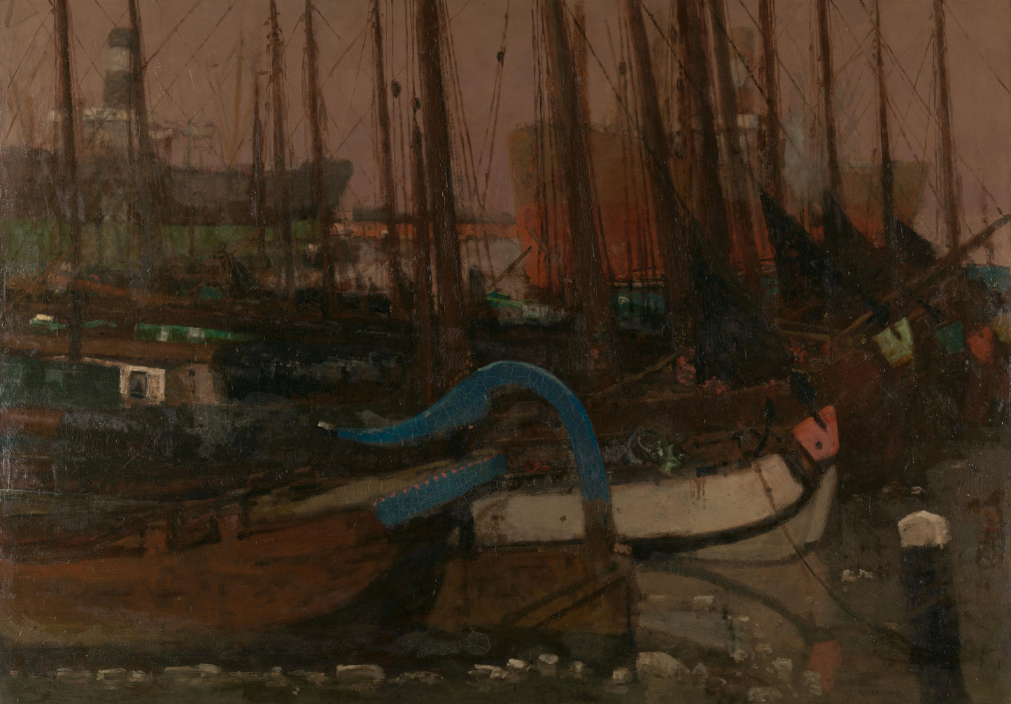 Ships in the Ice – George Hendrik Breitner (mentioned on object) Vintage Harbour Scene Art Print | Wall Art Poster